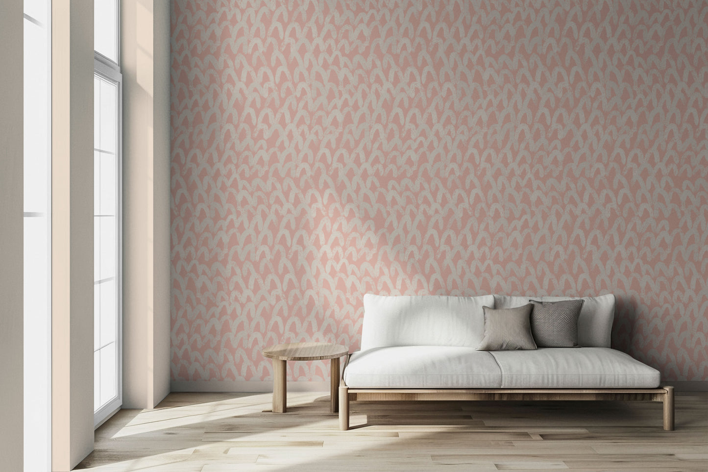 Arched Blush Peel & Stick Wallpaper