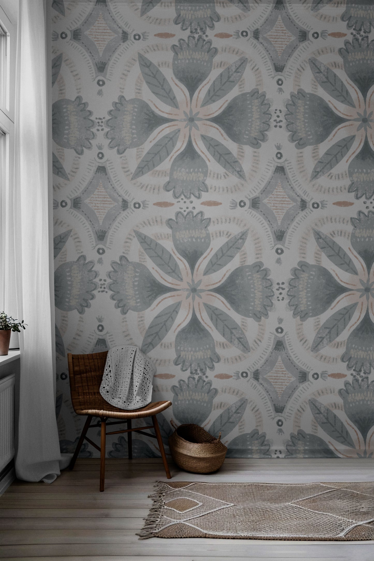 Blytheville Floretts Peel & Stick Wallpaper