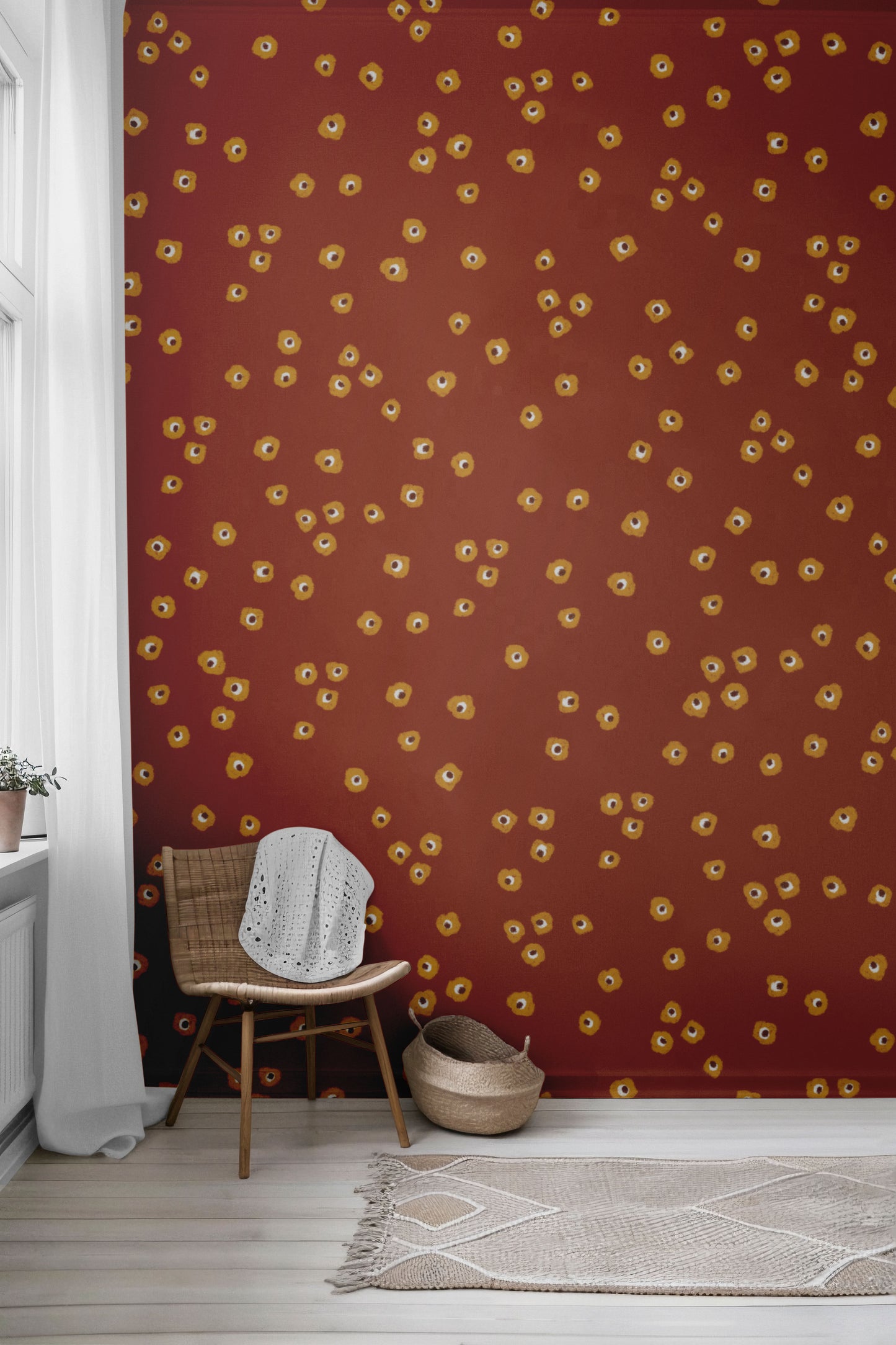 Burning Blooms Peel & Stick Wallpaper
