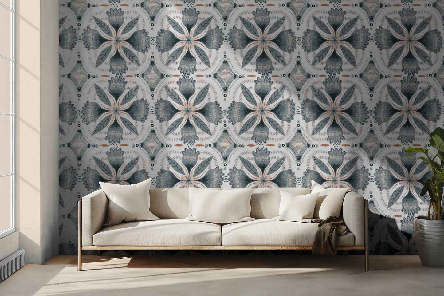 Helena Grays Peel & Stick Wallpaper
