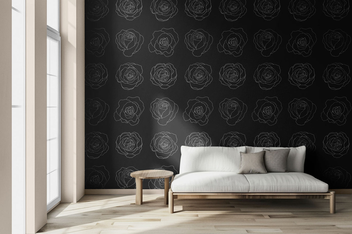 Lined Rose Peel & Stick Wallpaper
