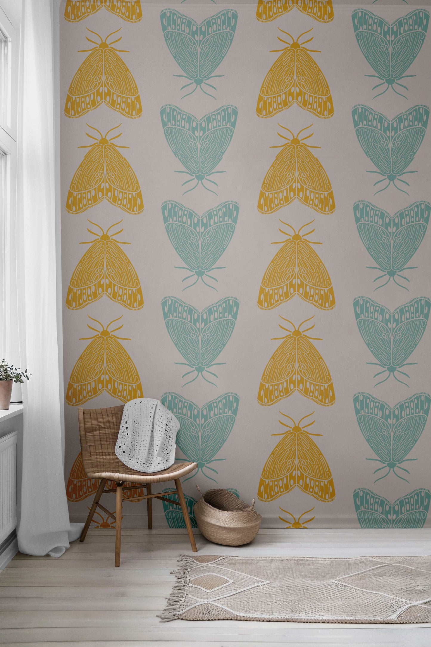 Maryland Moths Peel & Stick Wallpaper