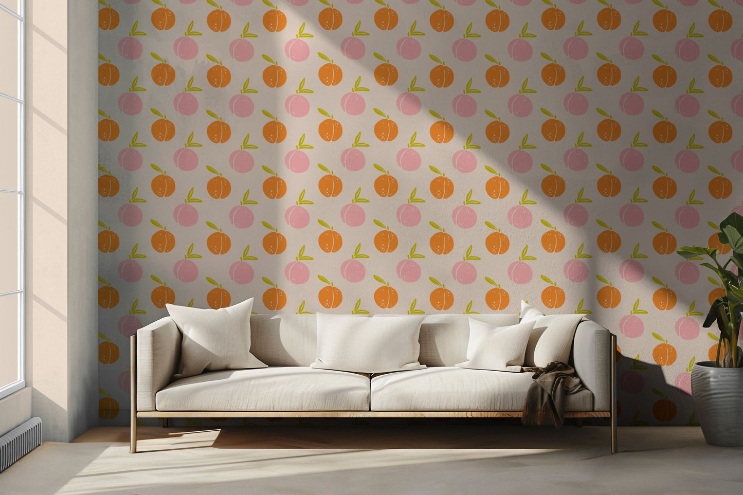 Norma Peach Peel & Stick Wallpaper