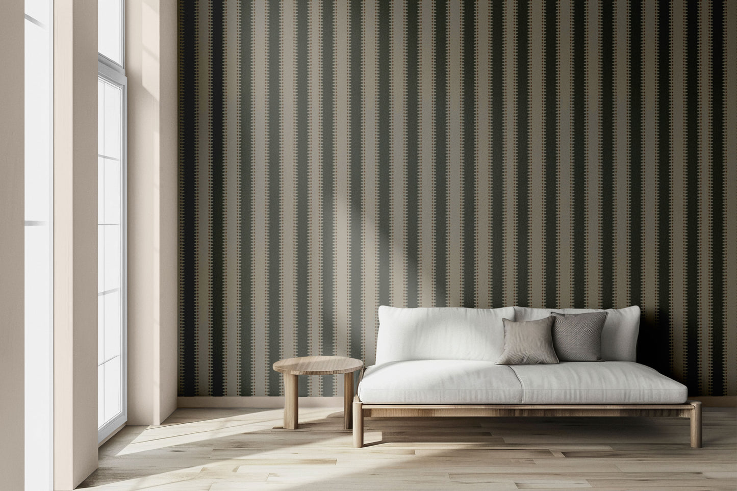 Olive Waved Peel & Stick Wallpaper