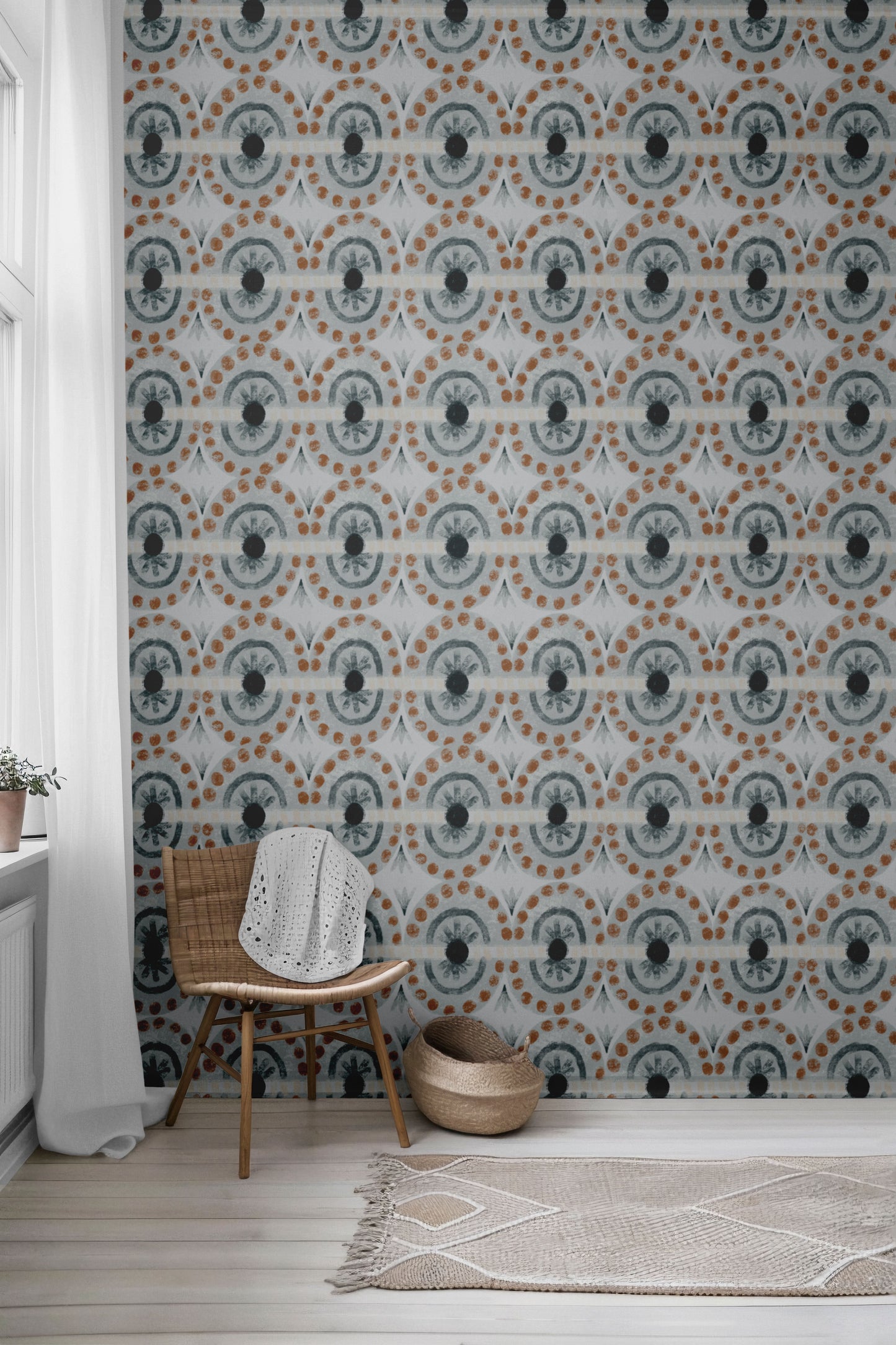 Oval Marigolds Peel & Stick Wallpaper