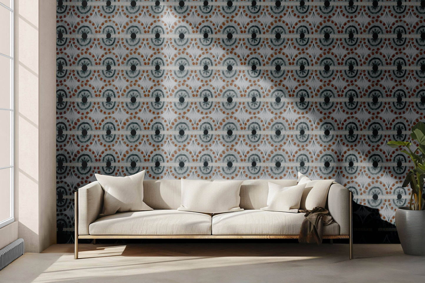 Oval Marigolds Peel & Stick Wallpaper