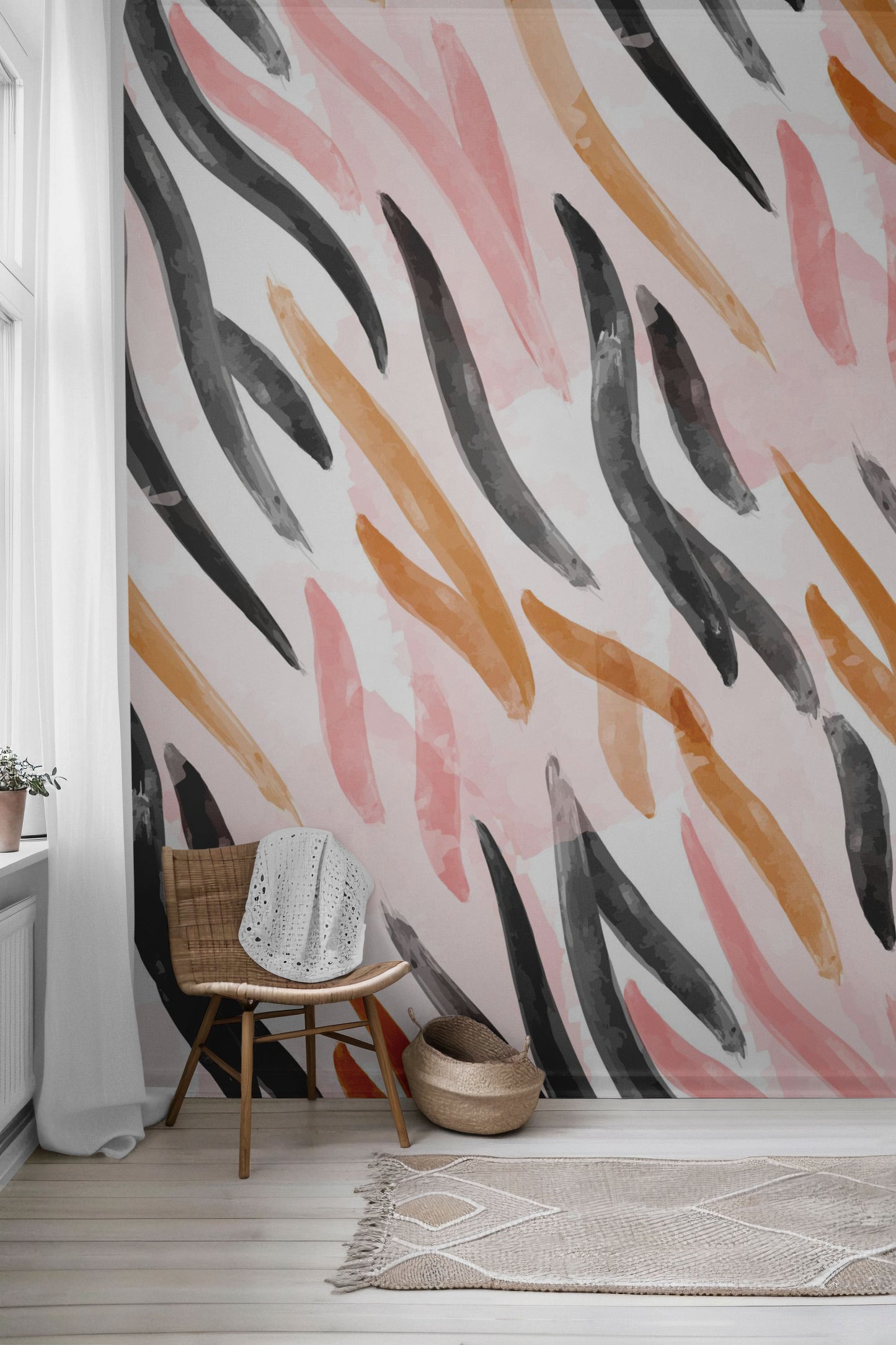 Peached Jungle Peel & Stick Wallpaper