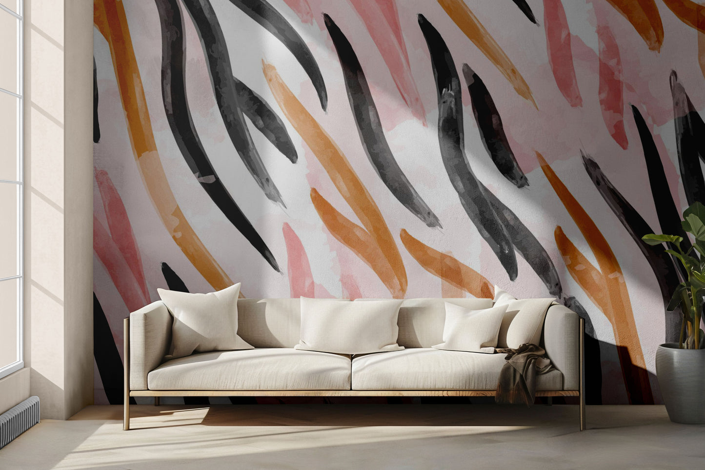 Peached Jungle Peel & Stick Wallpaper