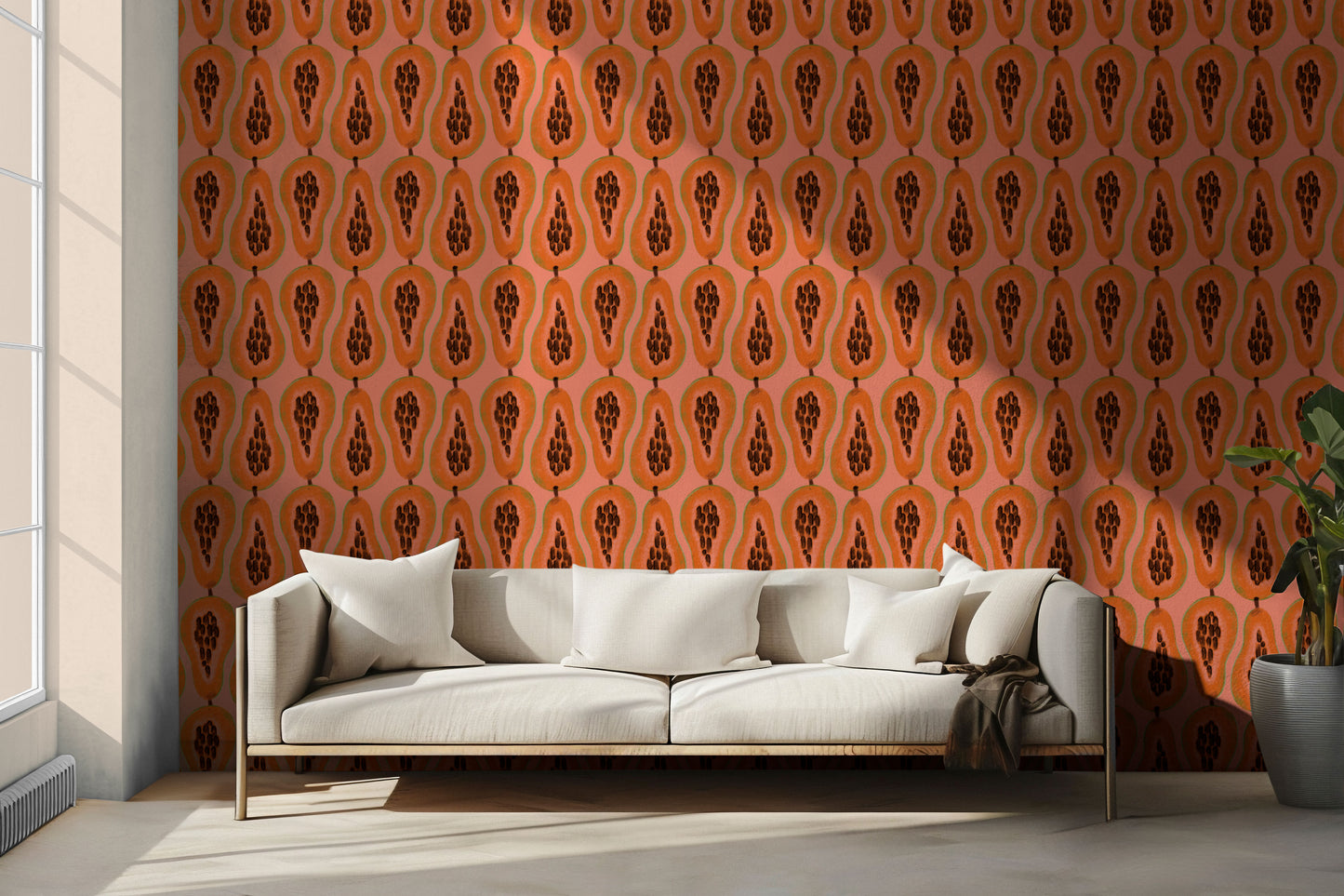 Privy Papaya Peel & Stick Wallpaper