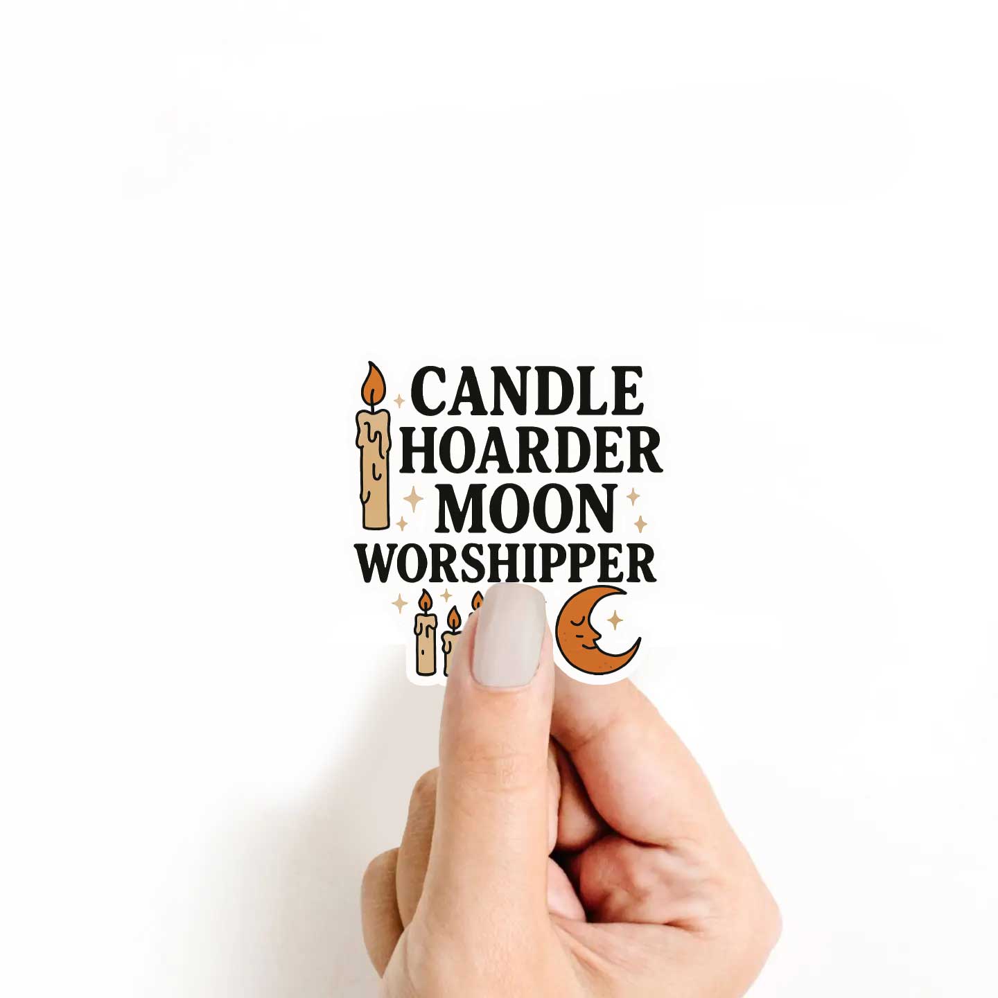 Candle Hoarder Moon Worshipper Sticker