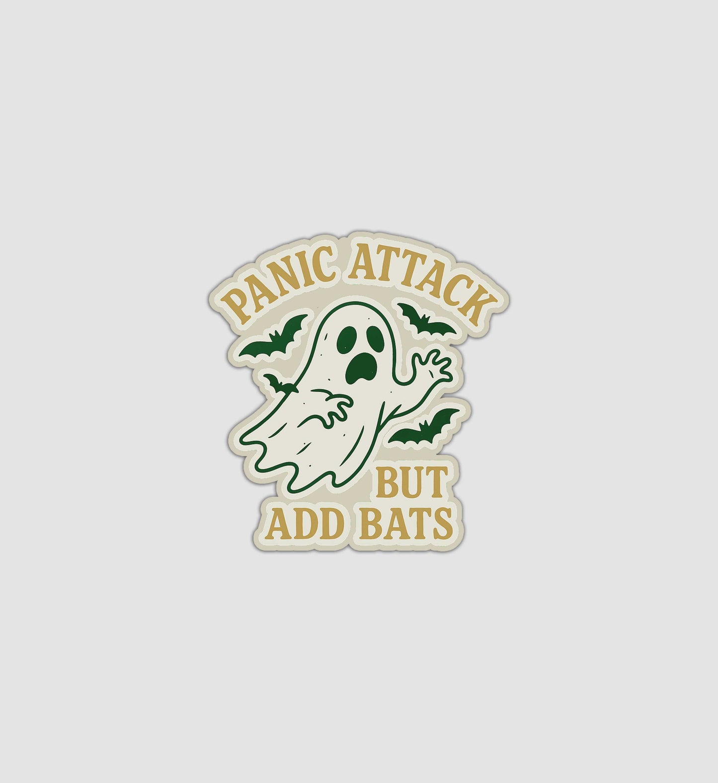 Panic Attack But Add Bats Sticker