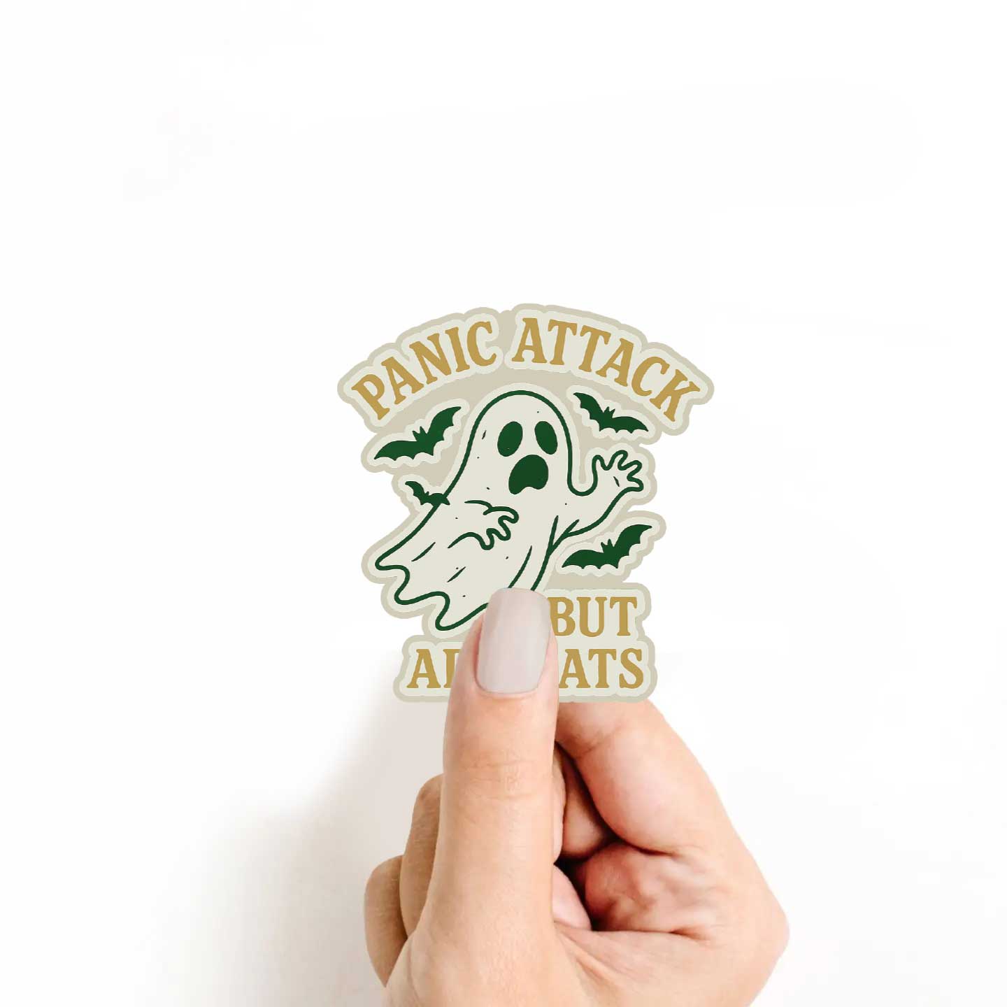 Panic Attack But Add Bats Sticker