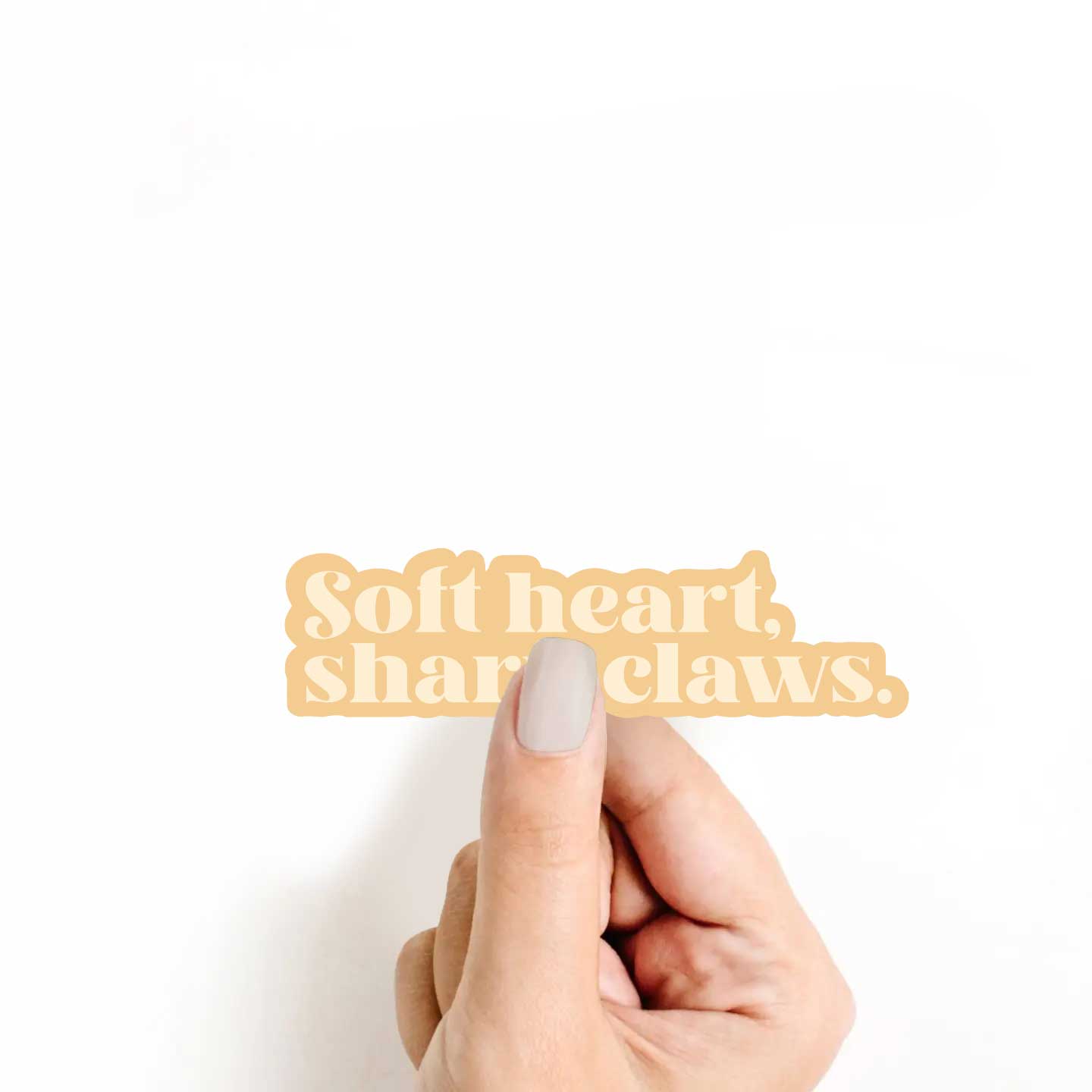 Soft Heart, Sharp Claws Sticker