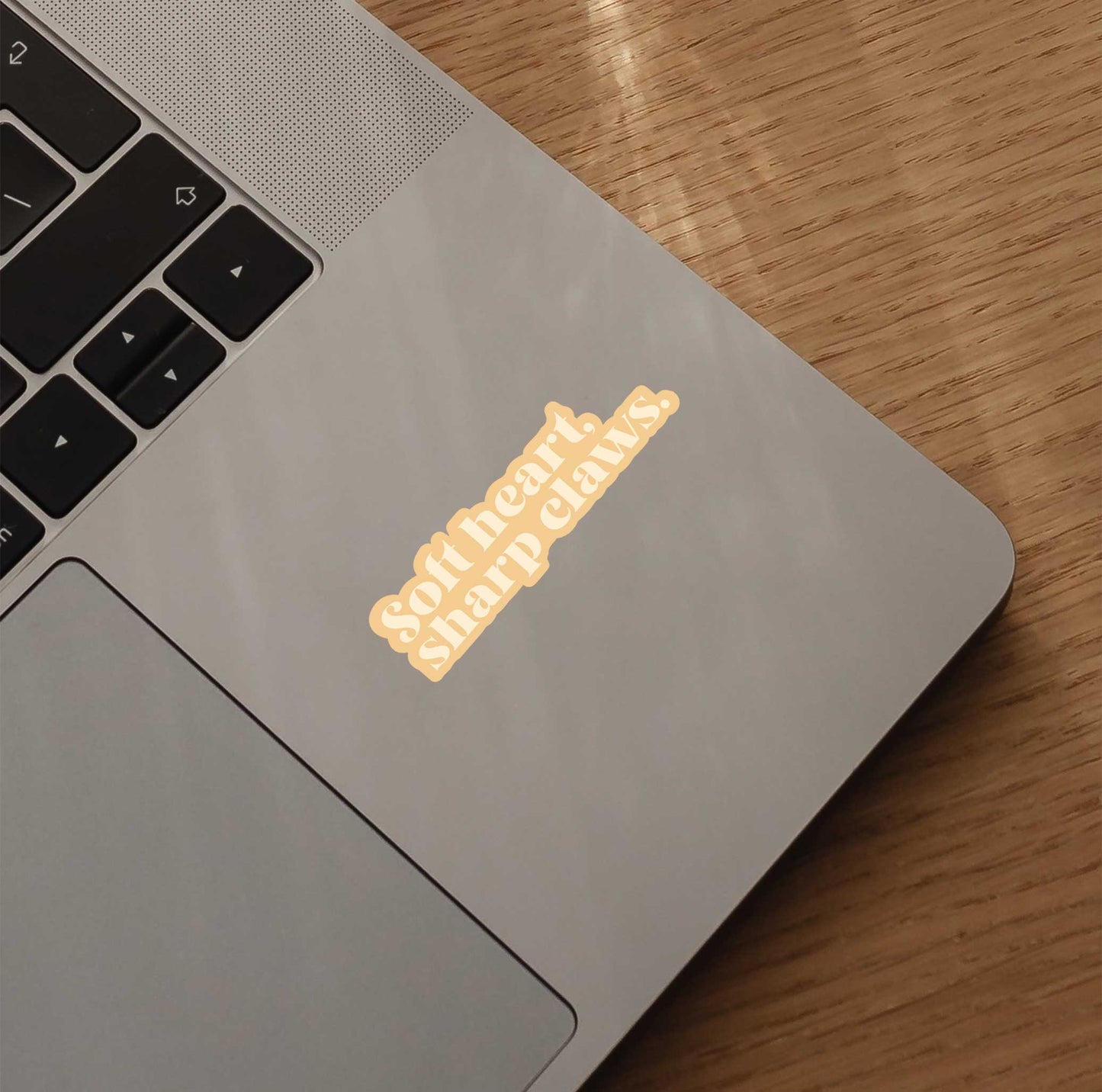Soft Heart, Sharp Claws Sticker