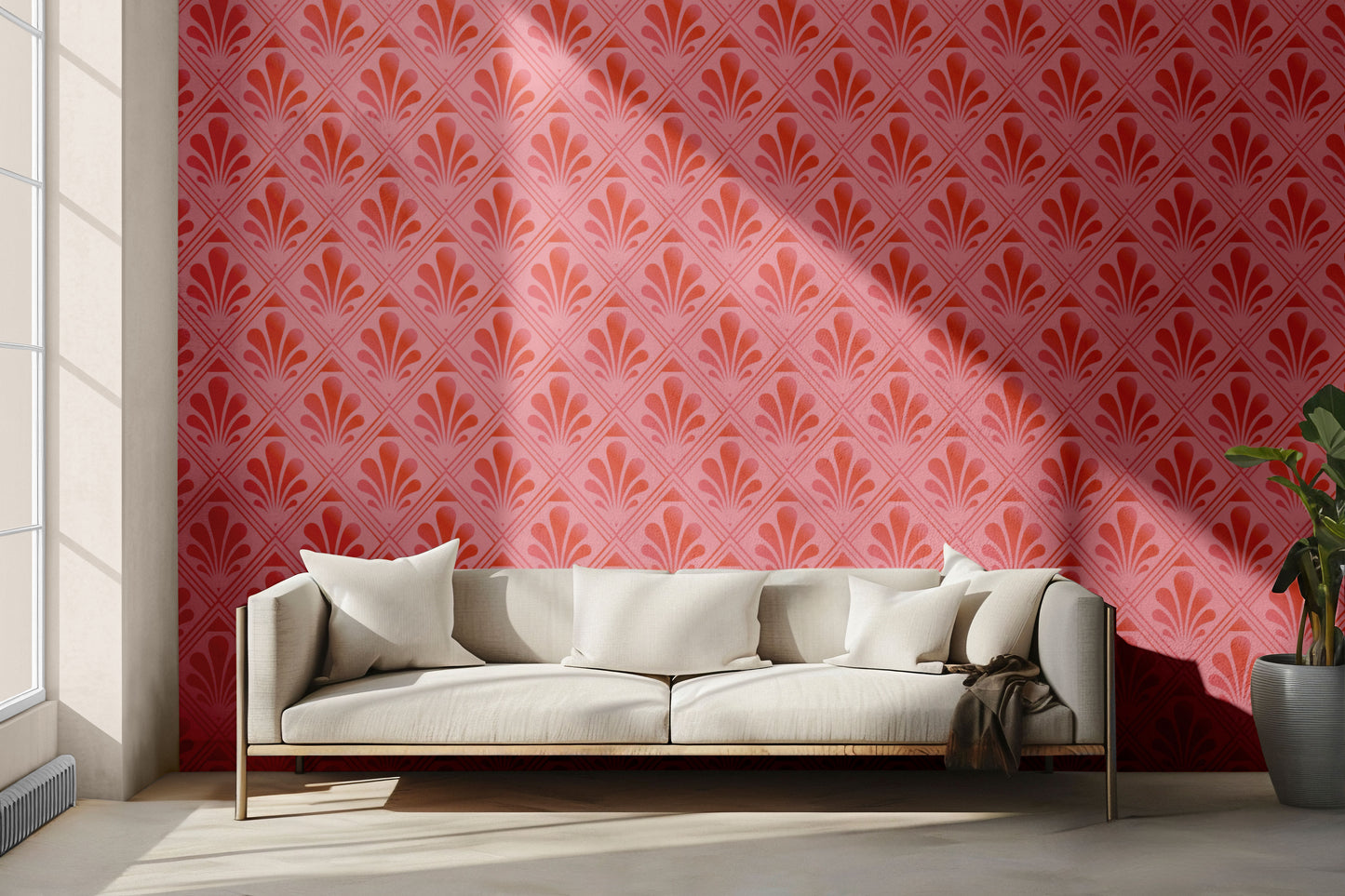 Scalloped Chablis Peel & Stick Wallpaper