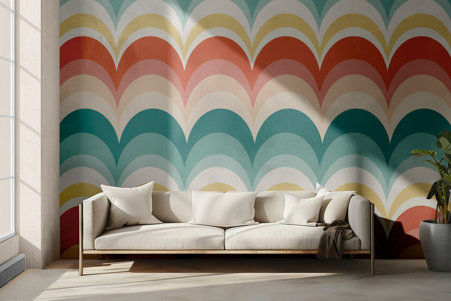 Sherbert Scallops Peel & Stick Wallpaper