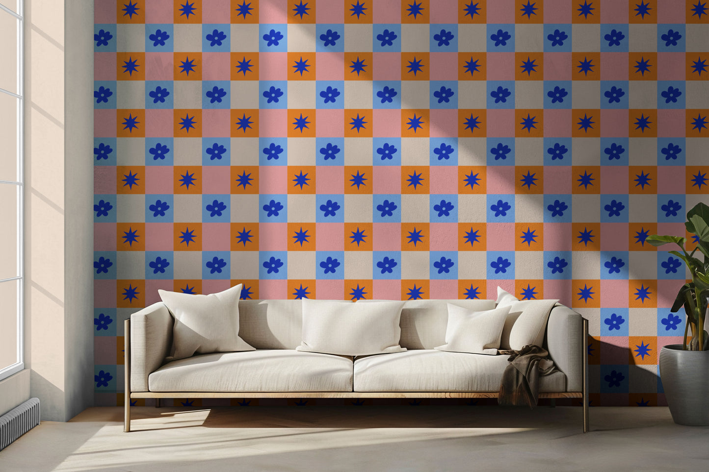 Sherry Checkered Peel & Stick Wallpaper