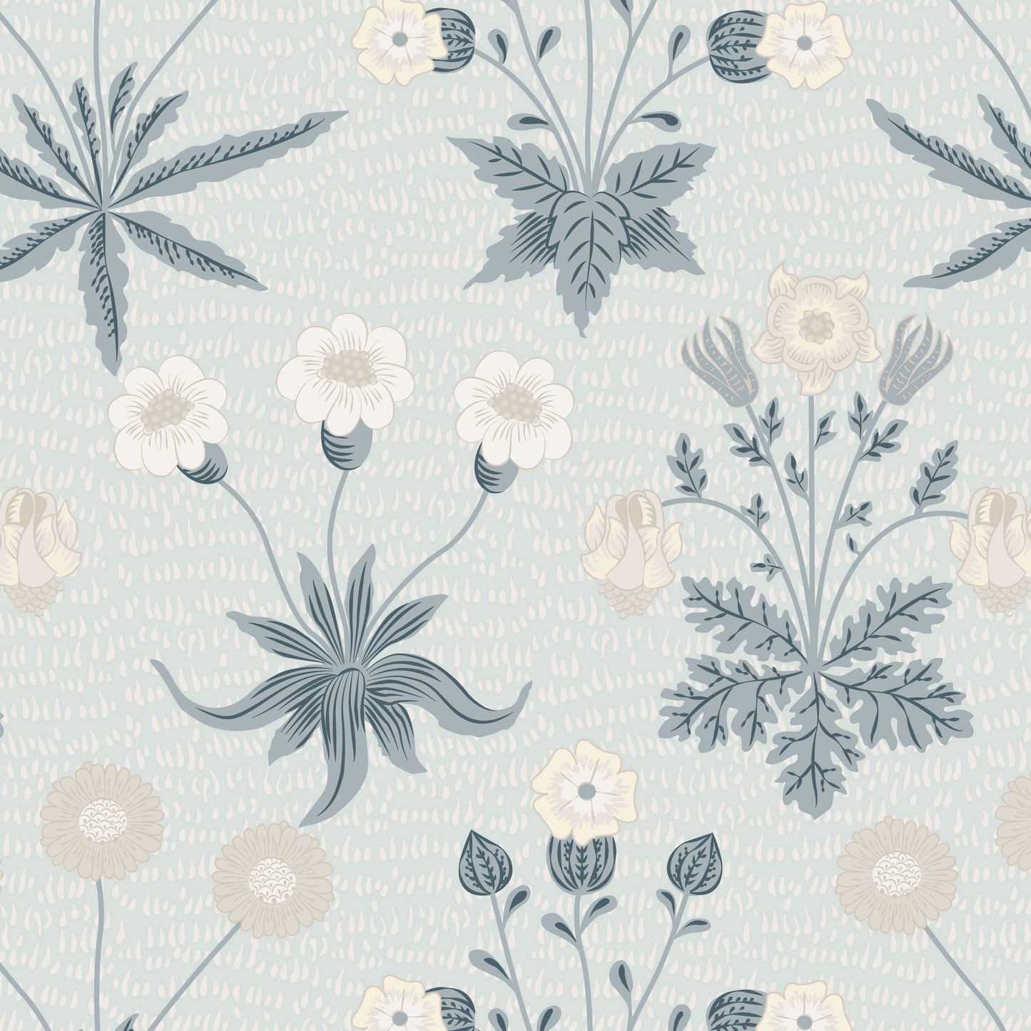 Floral Blues Peel & Stick Wallpaper
