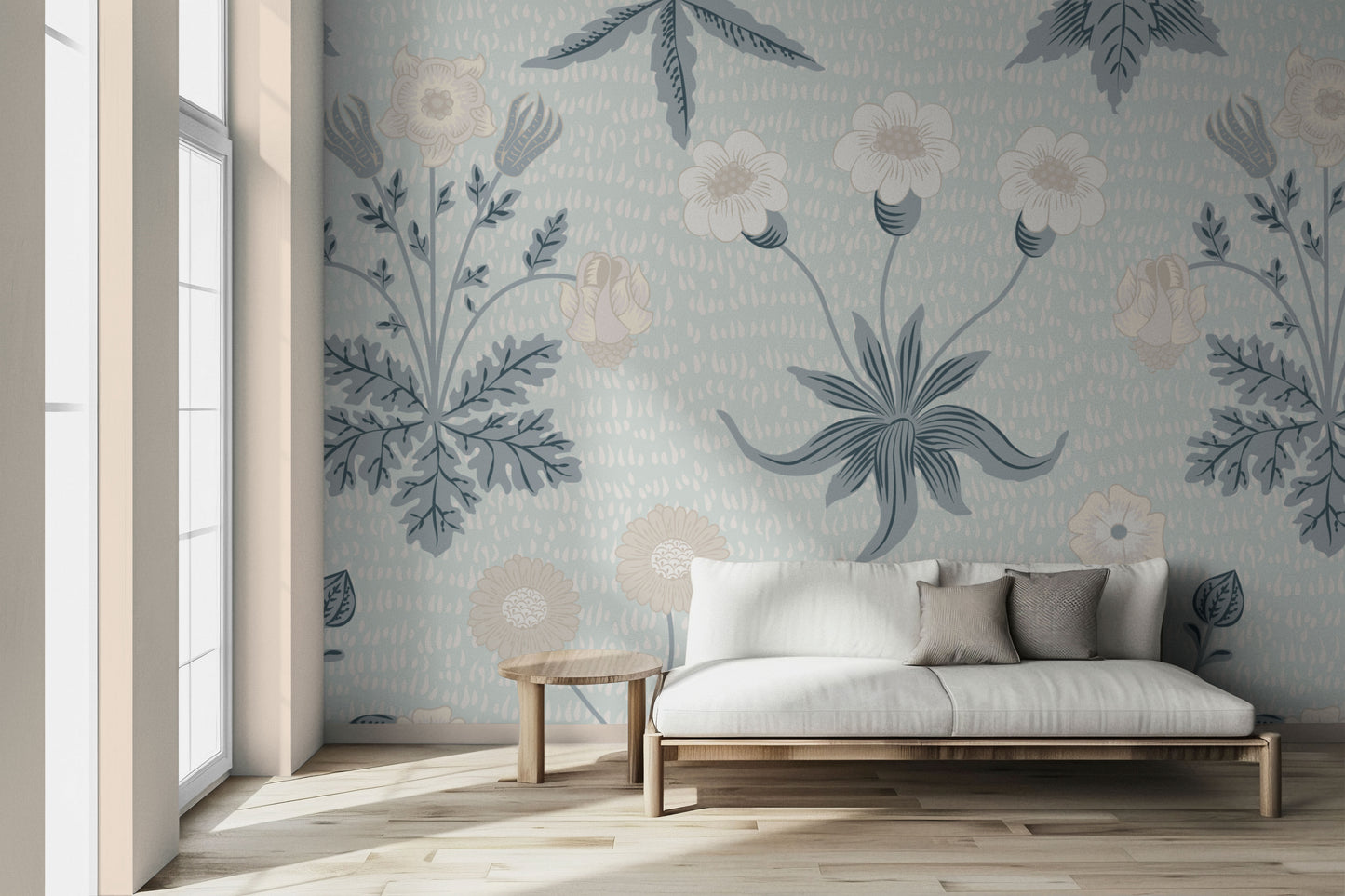 Floral Blues Peel & Stick Wallpaper