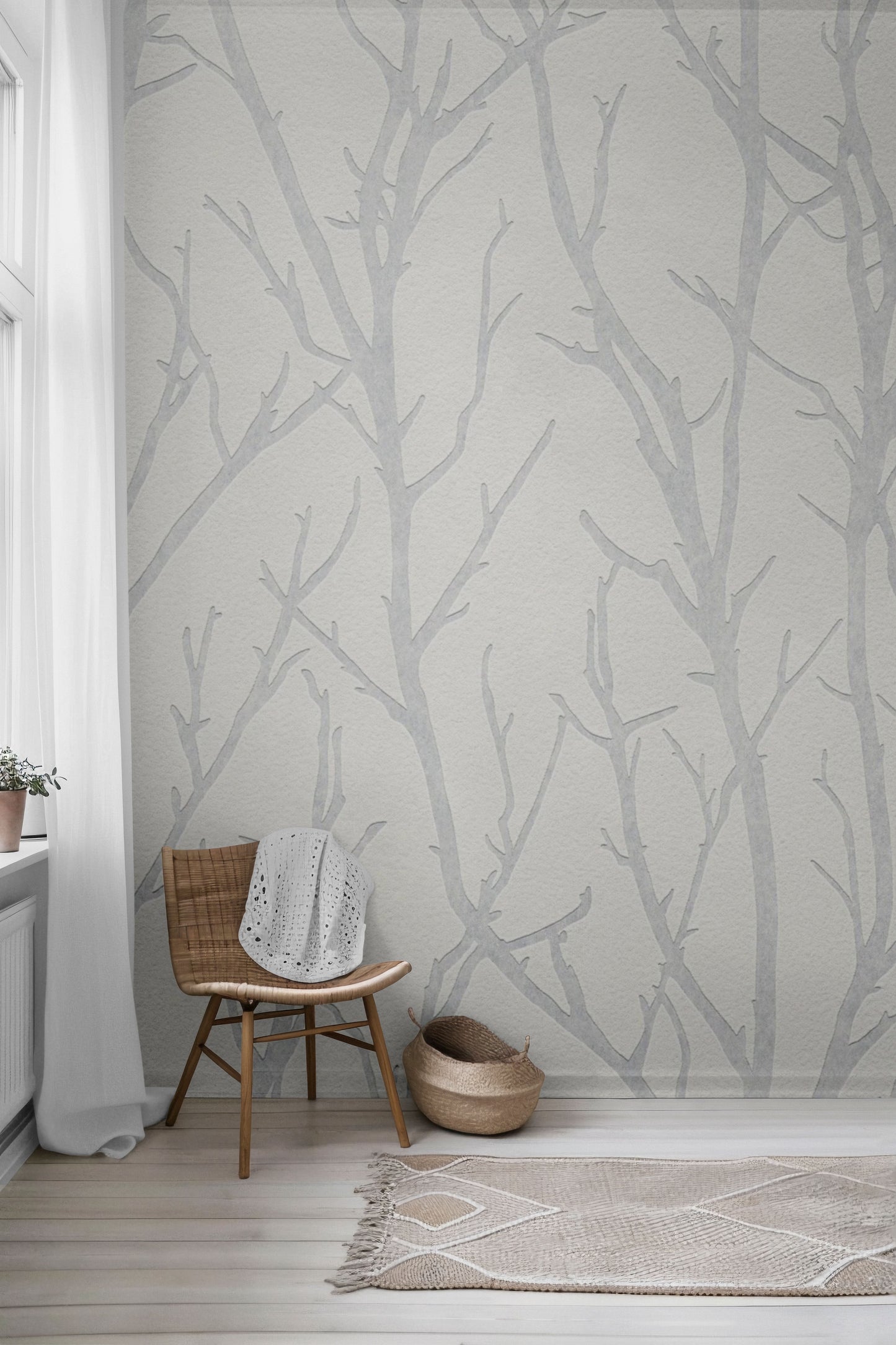 Branched Ice Peel & Stick Wallpaper