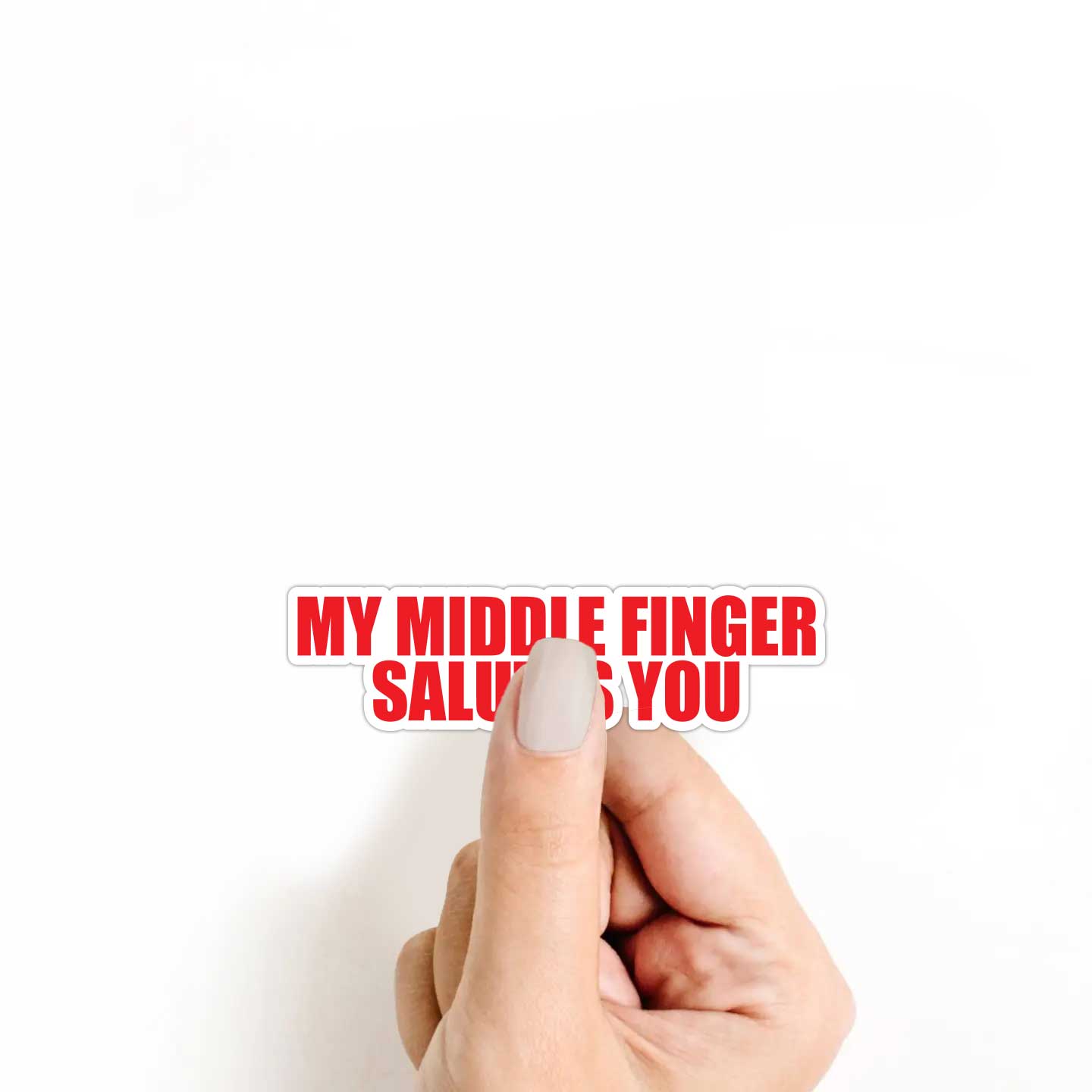 My Middle Finger Salutes You Sticker