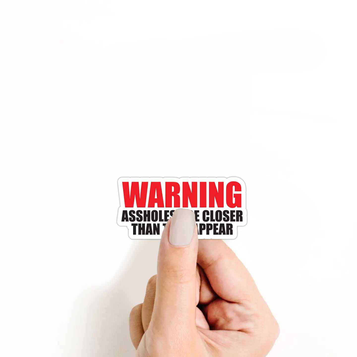 Warning Assholes Closer Than They Appear Sticker