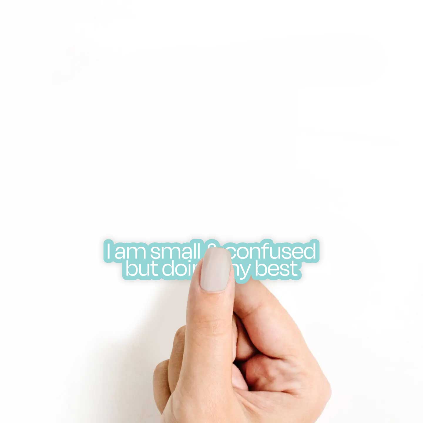 I Am Small & Confused But Doing My Best Sticker