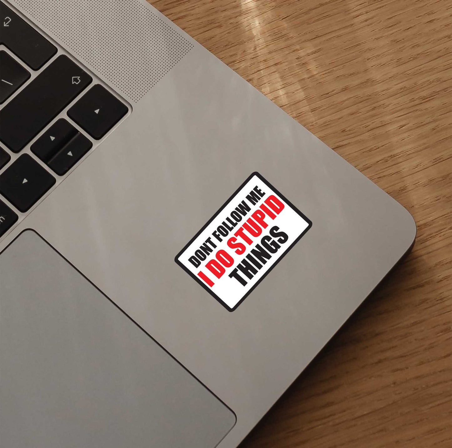 Don't Follow Me I Do Stupid Things Sticker