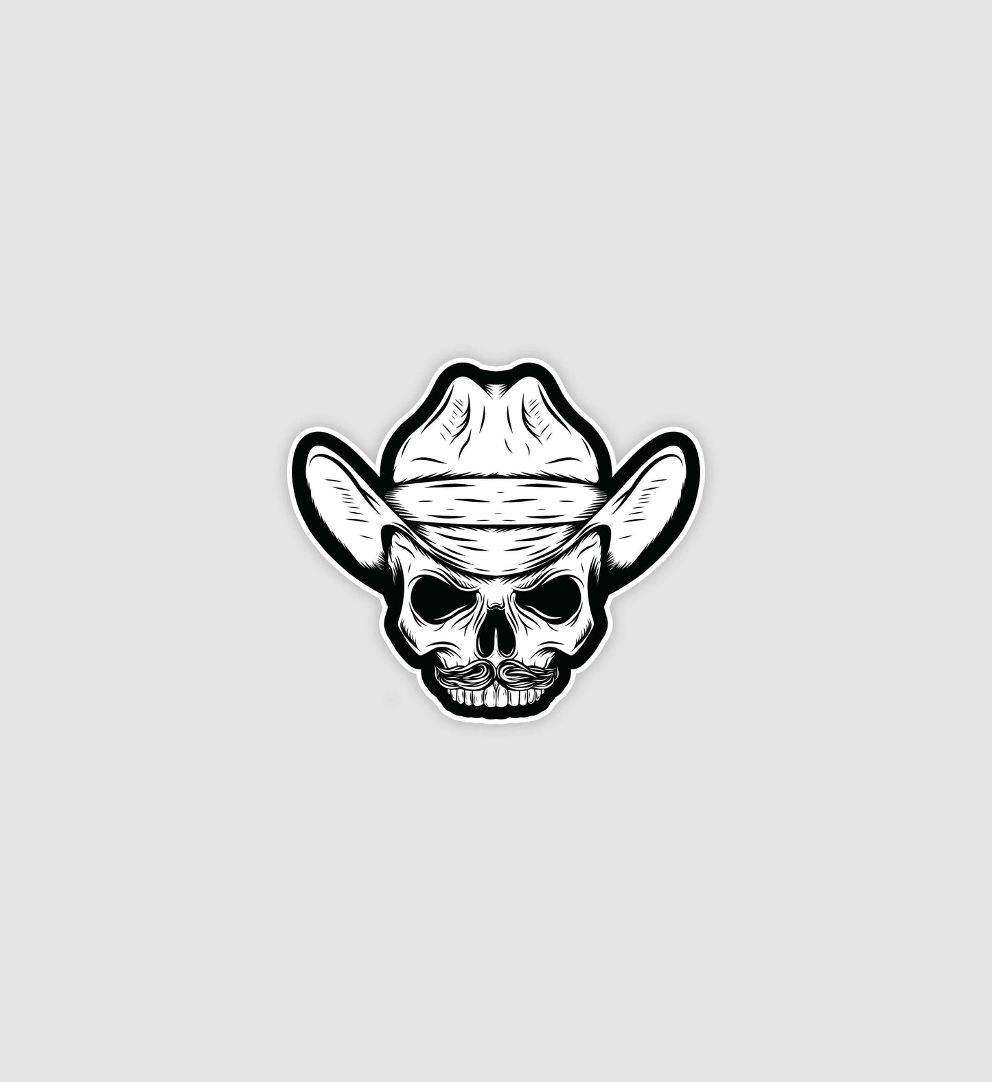 Cowboy Skull Sticker