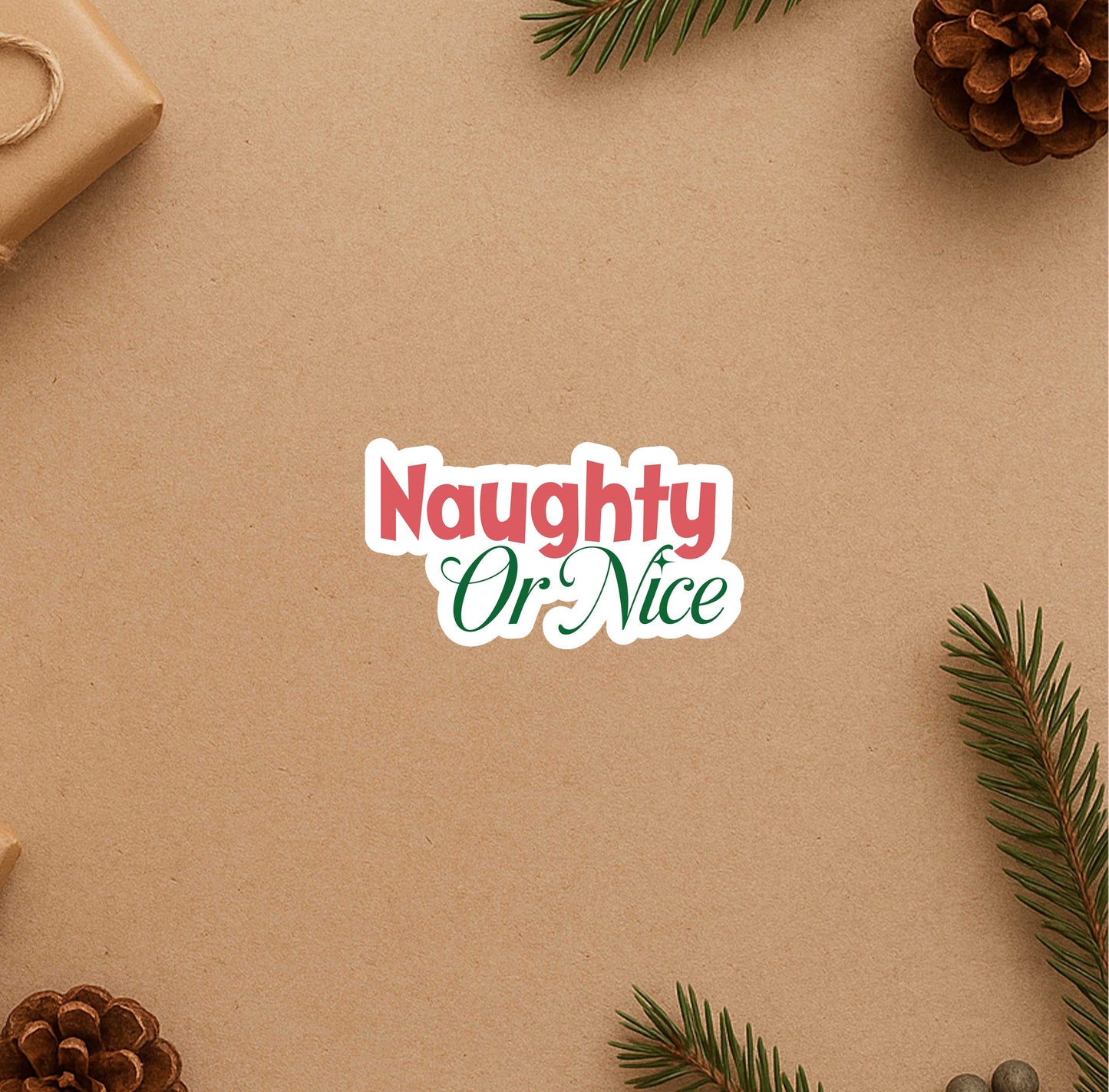 Naughty Or Nice Sticker