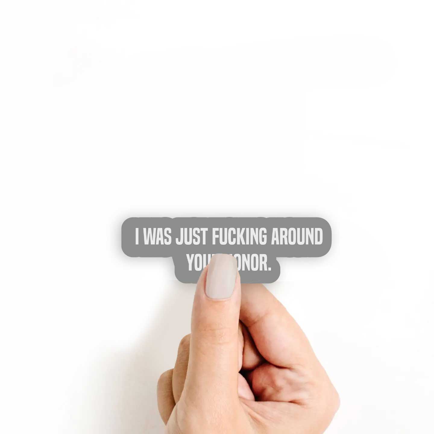 I Was Just Fucking Around Your Honor Sticker