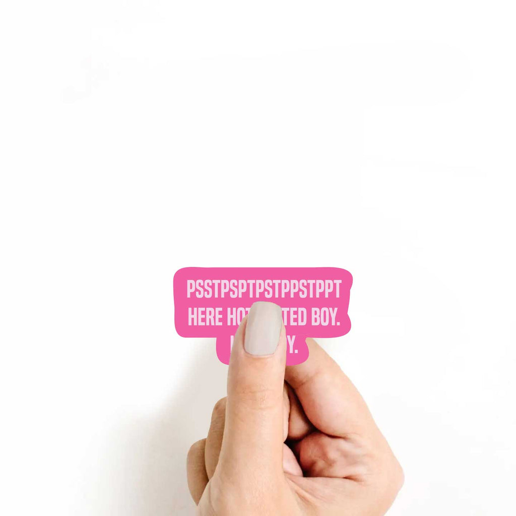 PSSTPTPS Here Hot Tatted Boy Sticker
