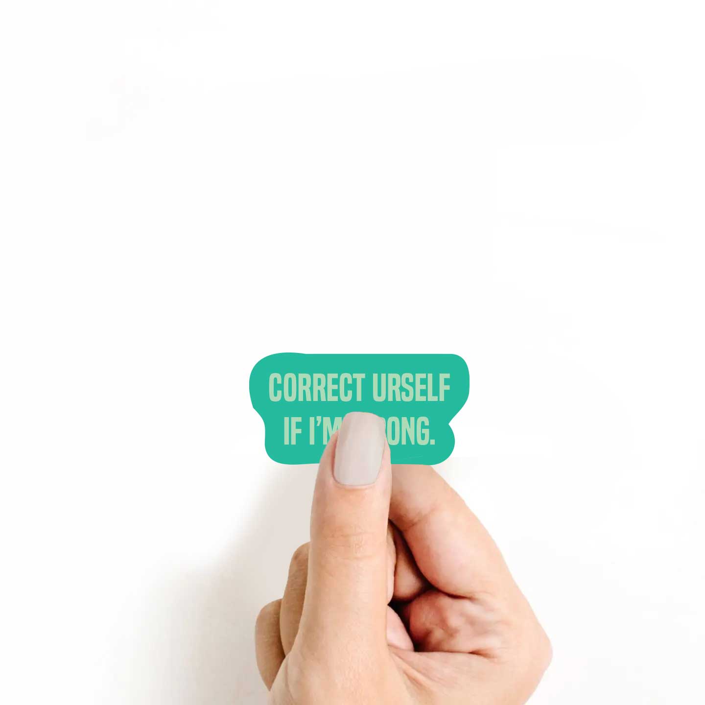 Correct Yourself If I'm Wrong Sticker