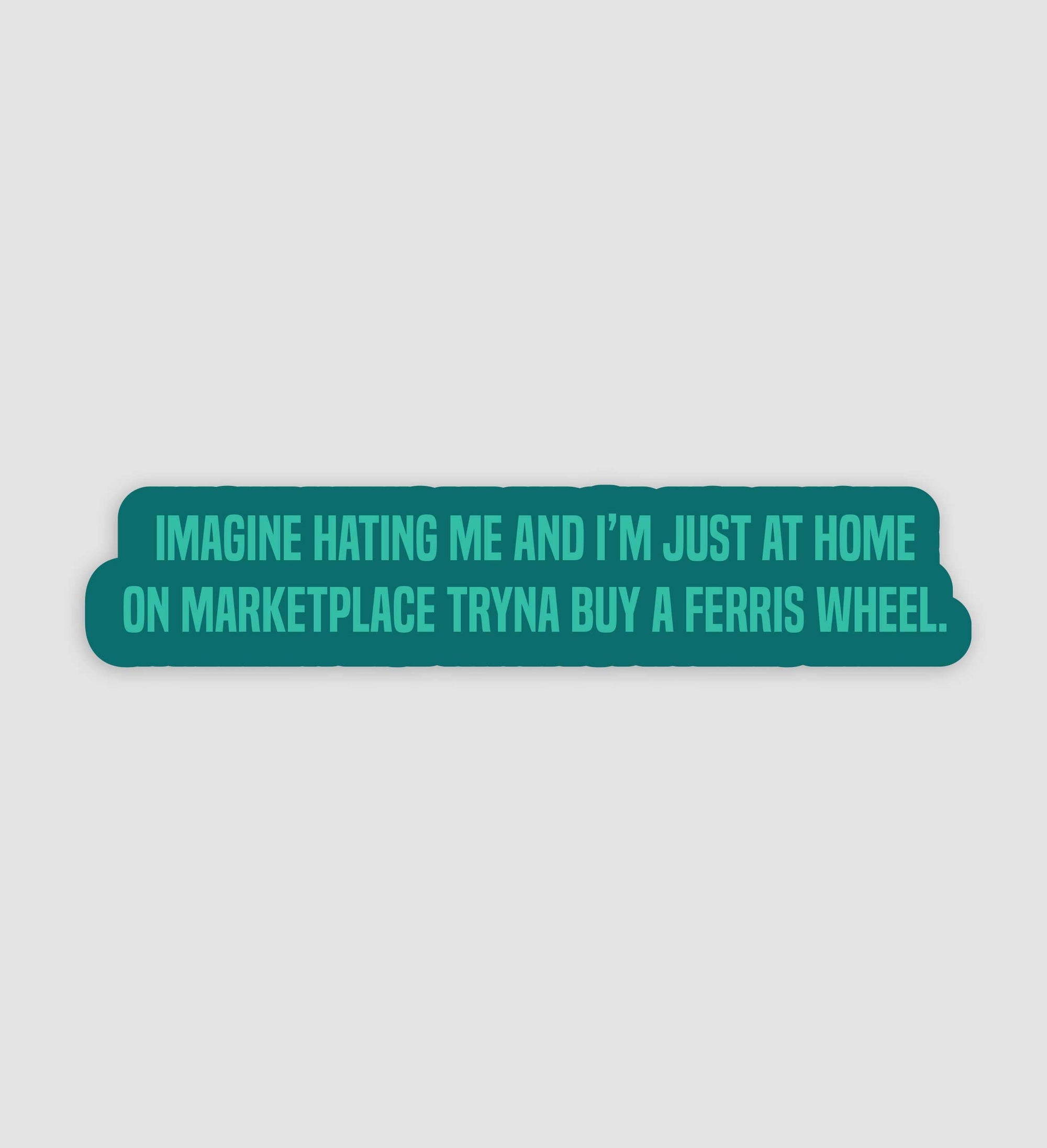 Imagine Hating Me & I'm On Marketplace Tryna Buy A Ferris Wheel Sticker