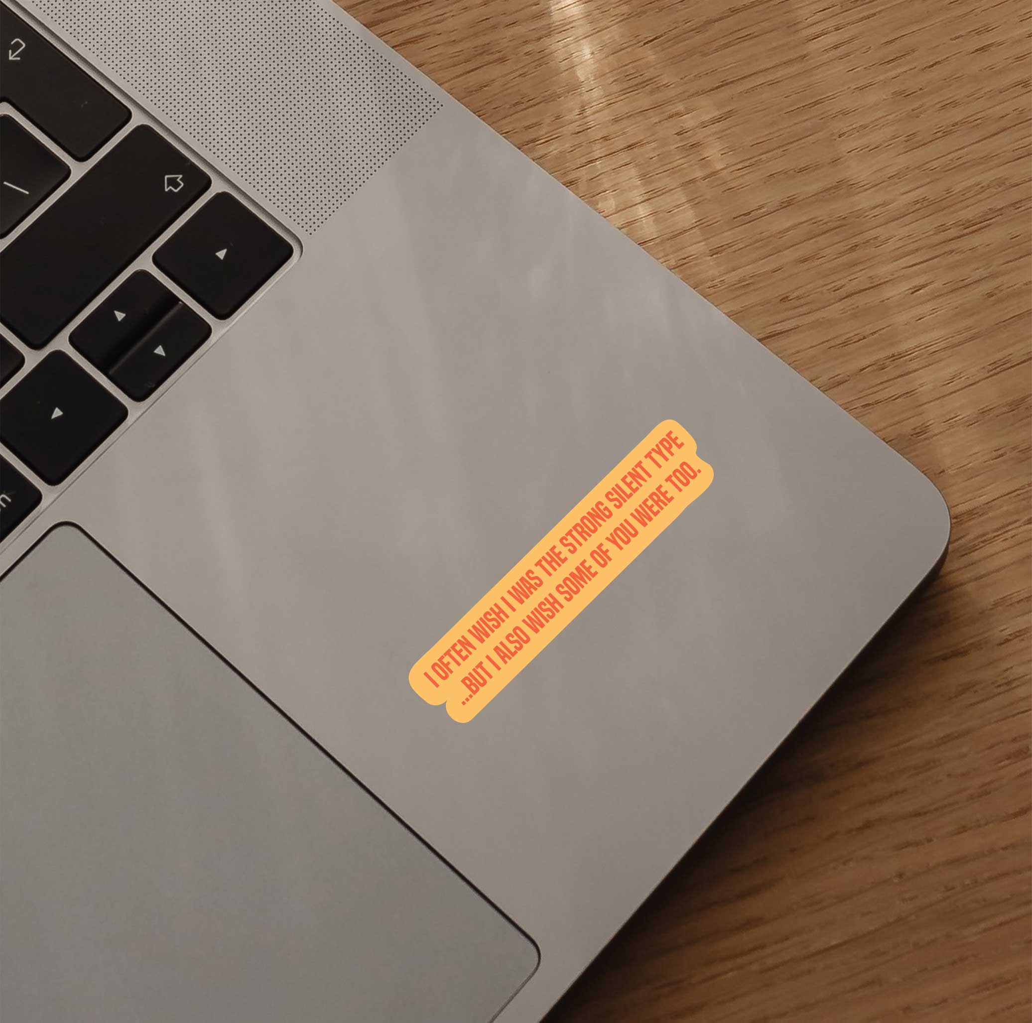 I Wish I was The Strong & Silent Type Sticker