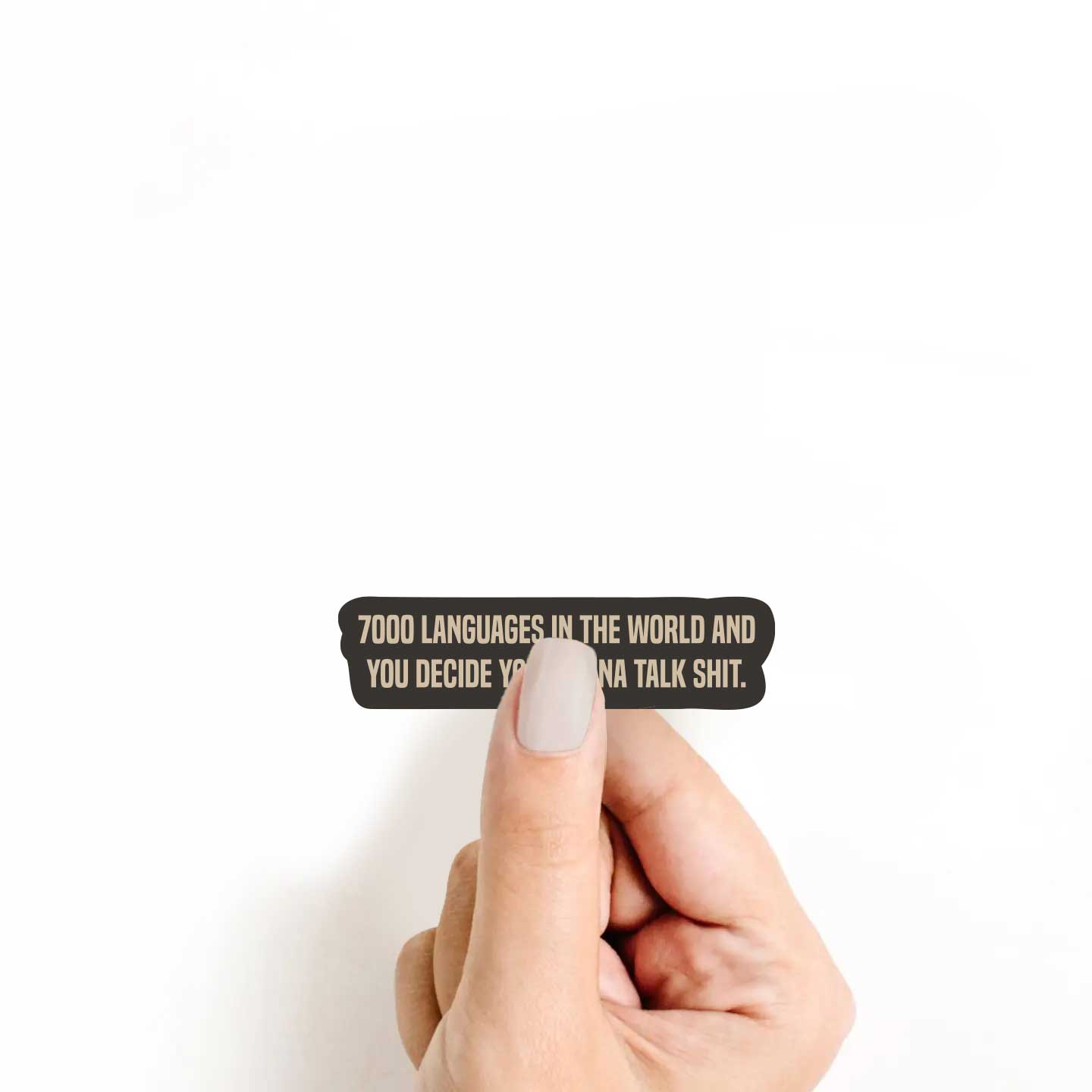7000 Languages In The World And You Wanna Talk Shit Sticker