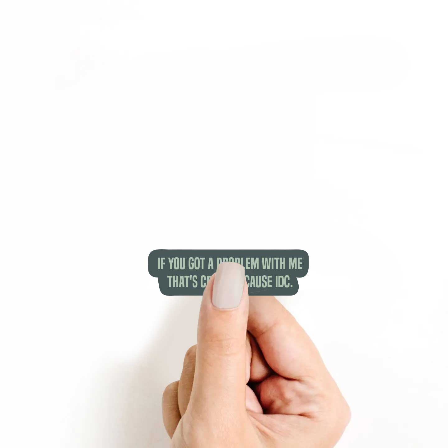 If You Got A Problem With Me That's Crazy Because I Don't Care Sticker