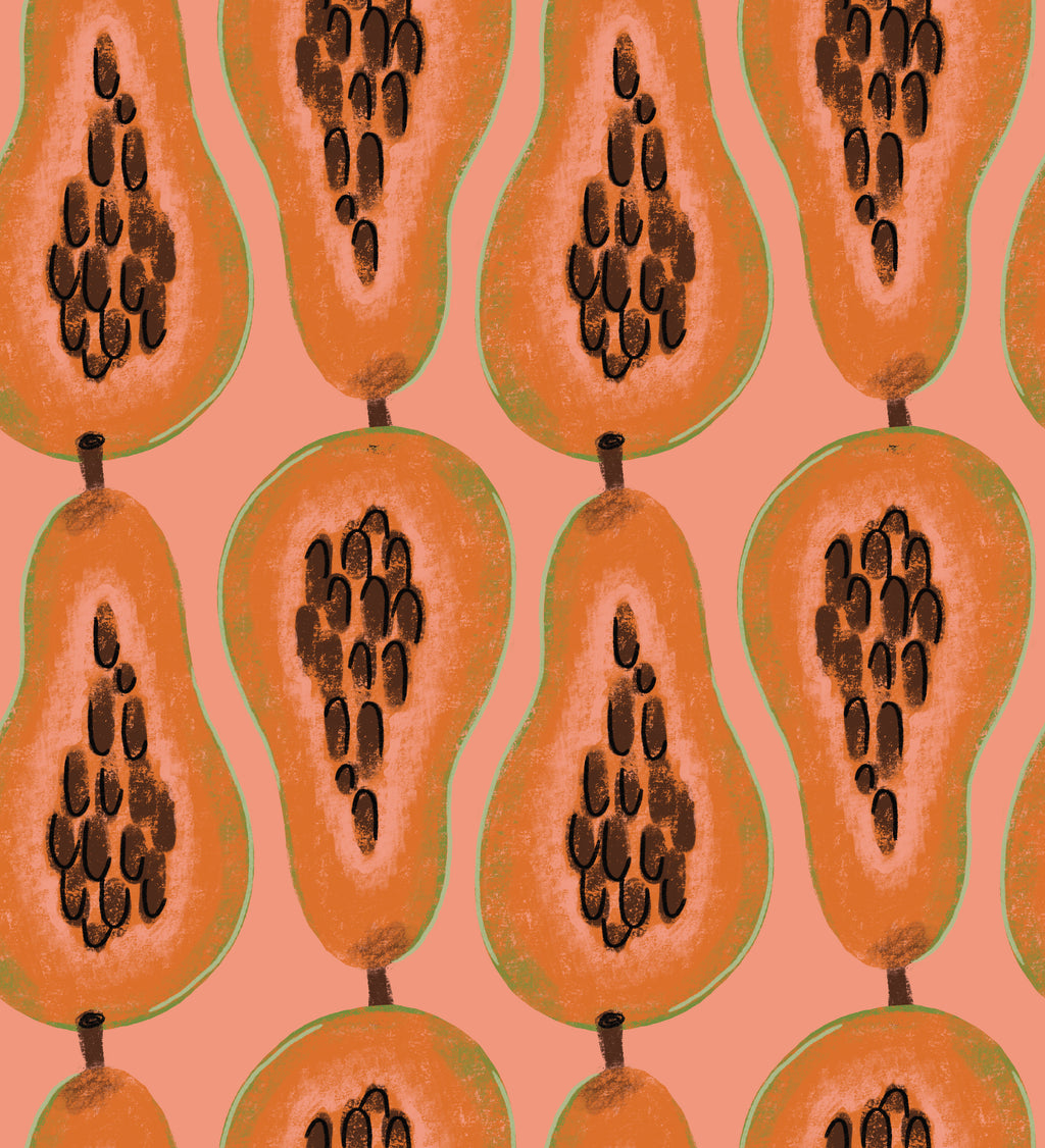 Papaya Peel & Stick Wallpaper