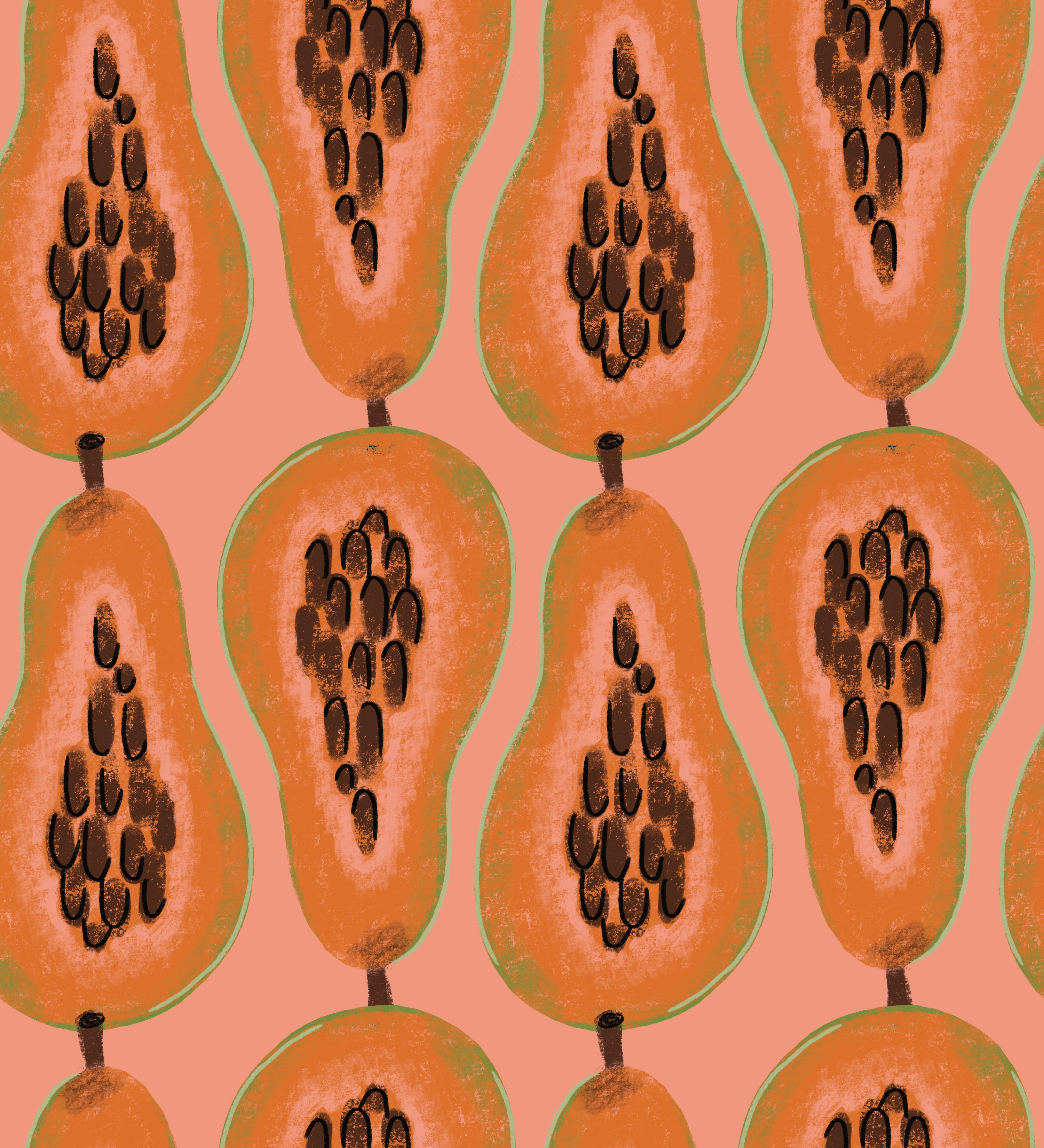 Papaya Peel & Stick Wallpaper