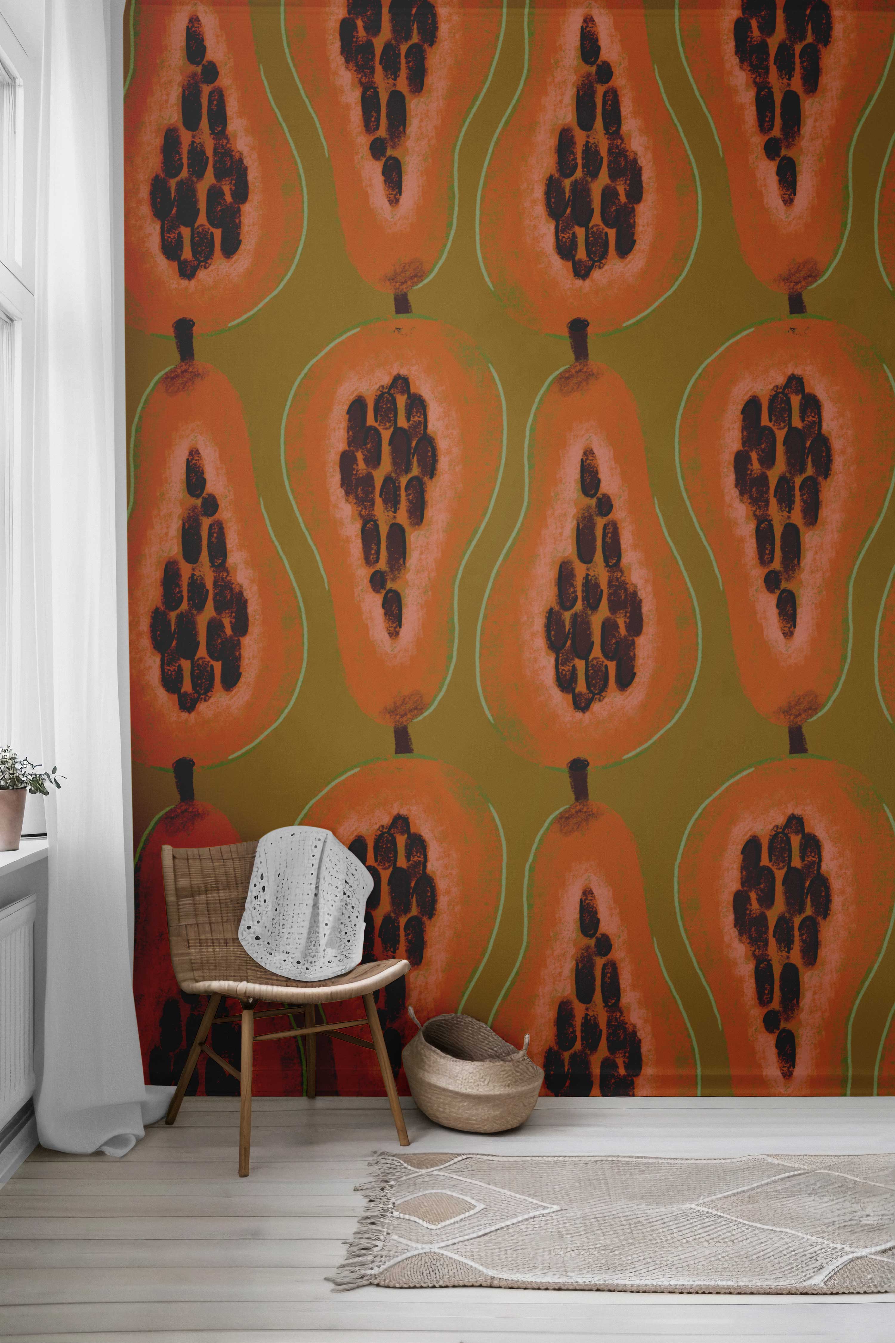 Papaya South Peel & Stick Wallpaper