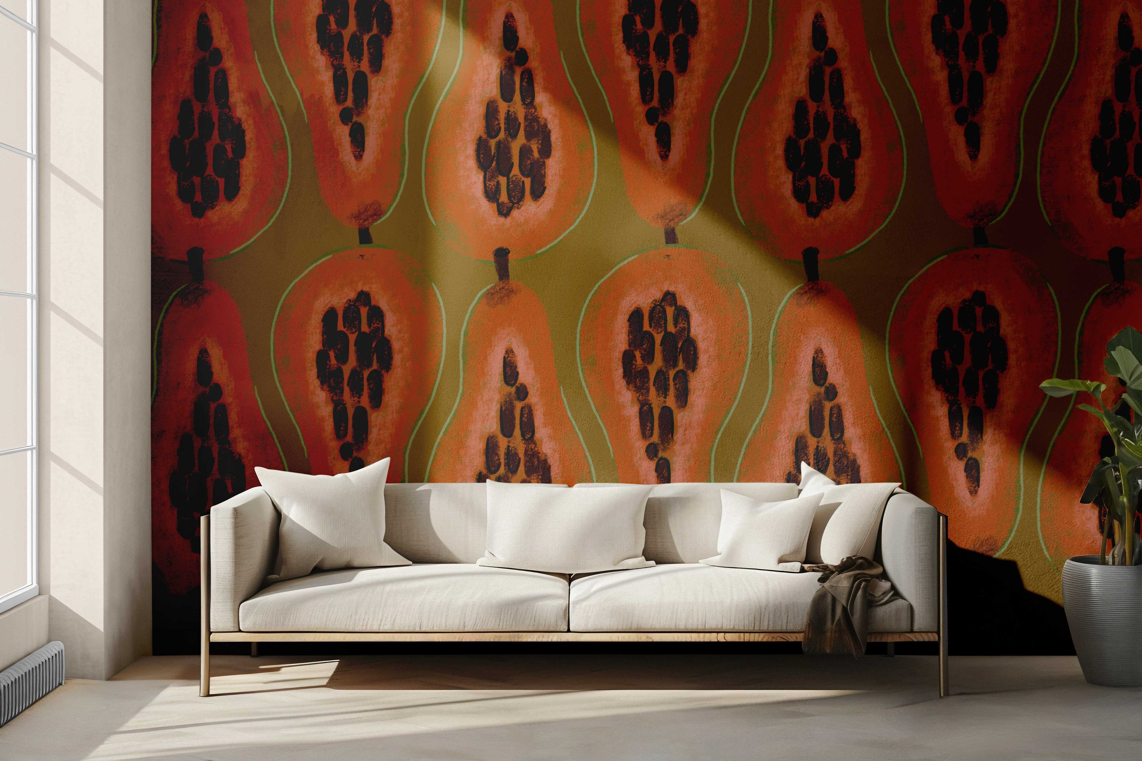 Papaya South Peel & Stick Wallpaper