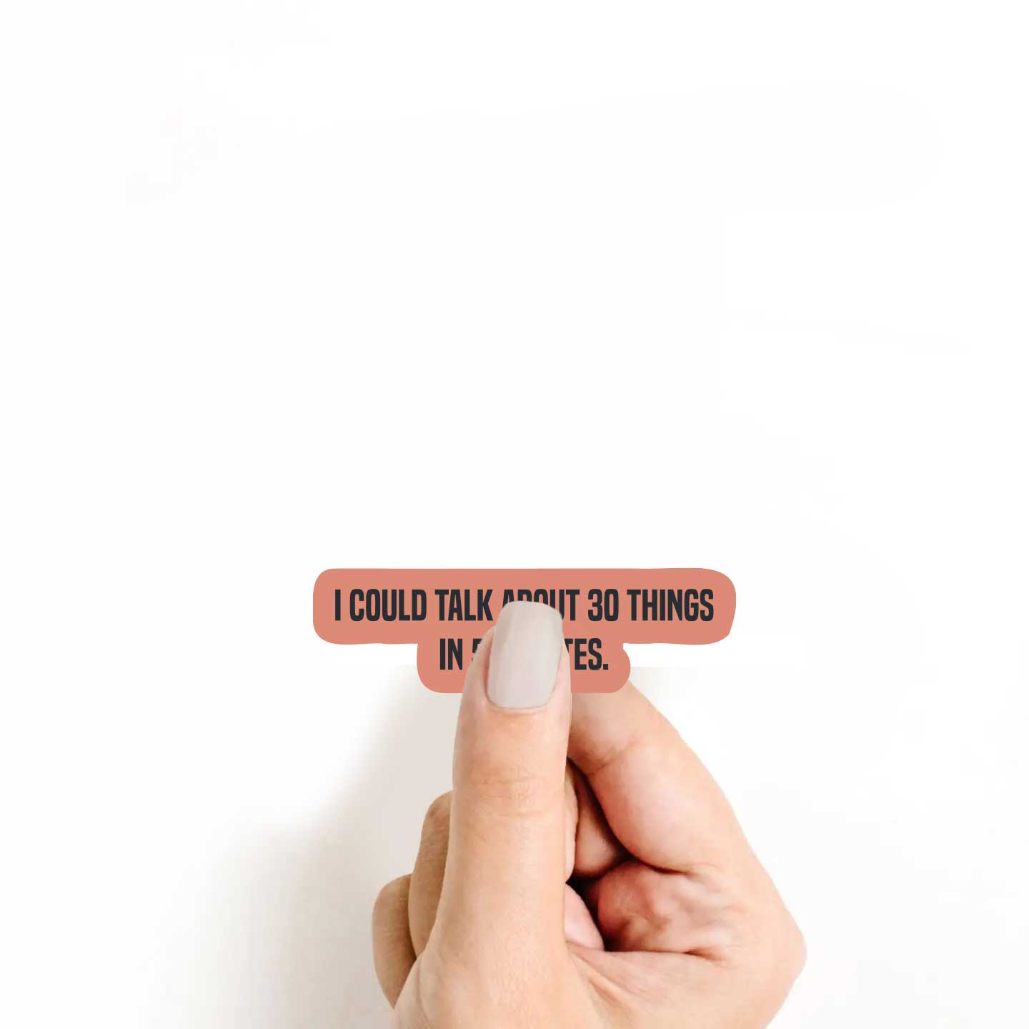 I Could Talk About 30 Things In 5 Minutes Sticker