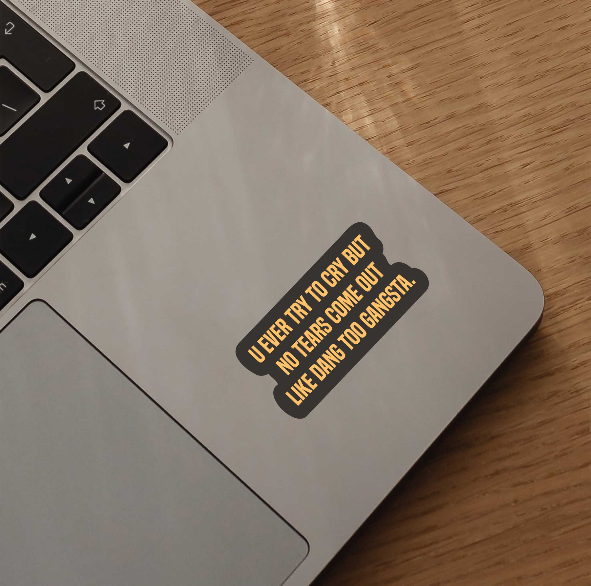 U Ever Try To Cry But No Tears Come Out Like Dang Too Gangsta Sticker