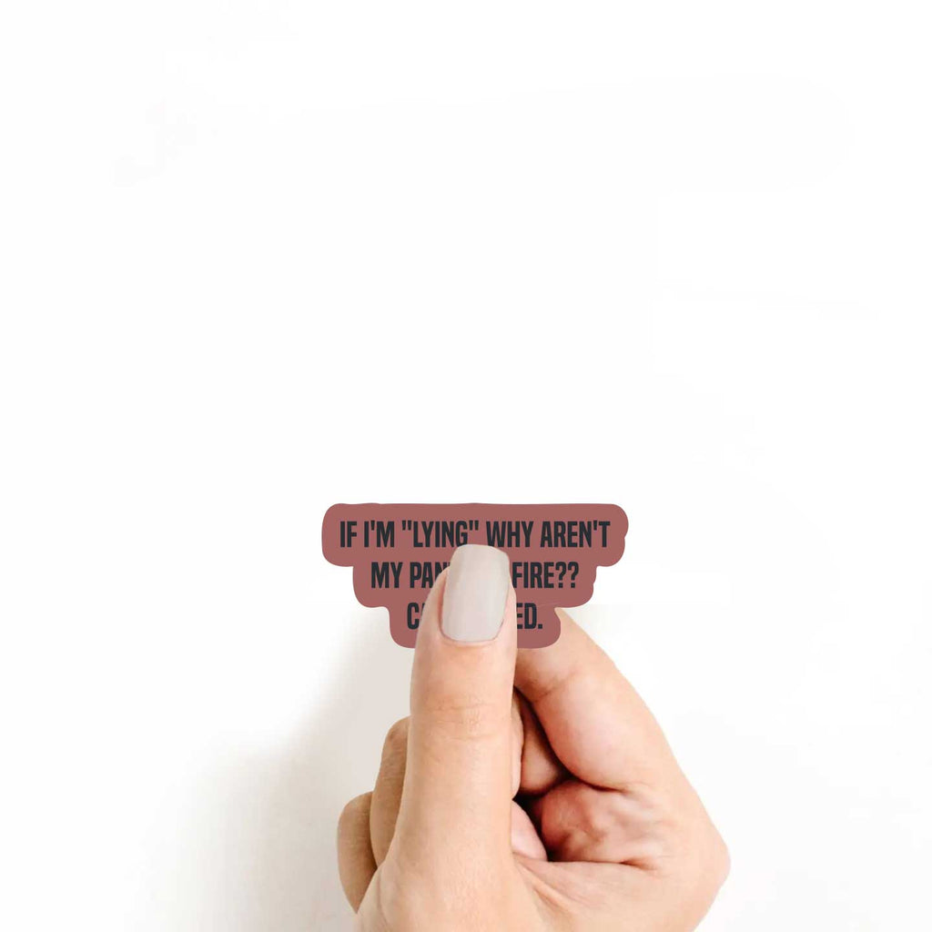 If I'm "Lying" Why Aren't My Pants On Fire? Case Closed Sticker