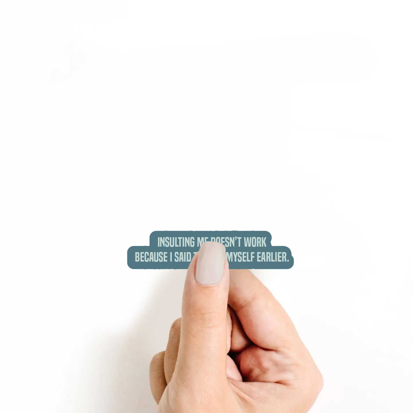 Insulting Me Doesn't Work Because I Said That To Myself Earlier Sticker