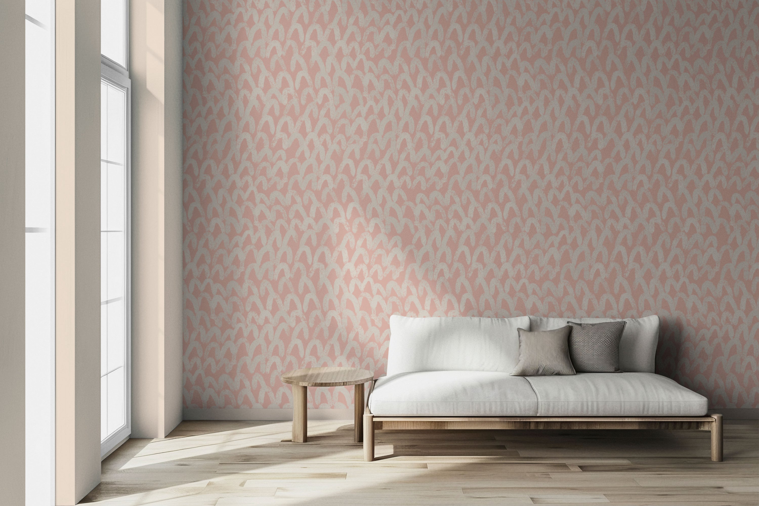 Arched Blush Peel & Stick Wallpaper