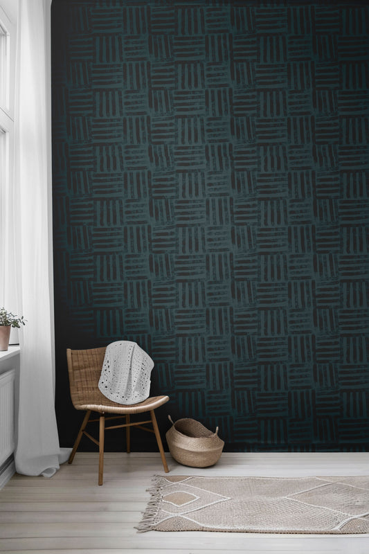 Bondu Blue Ticks Peel & Stick Wallpaper