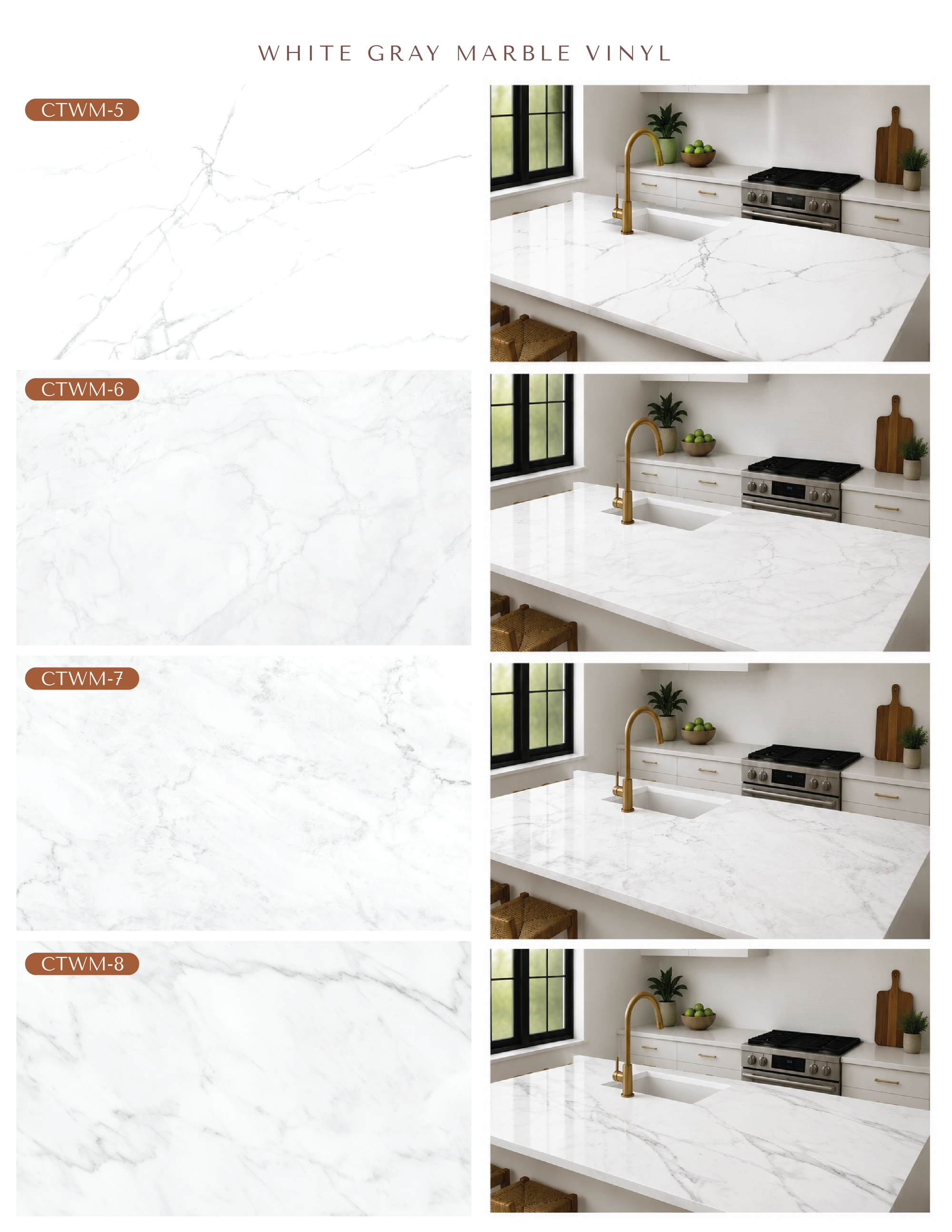 White Gray Marble Vinyl