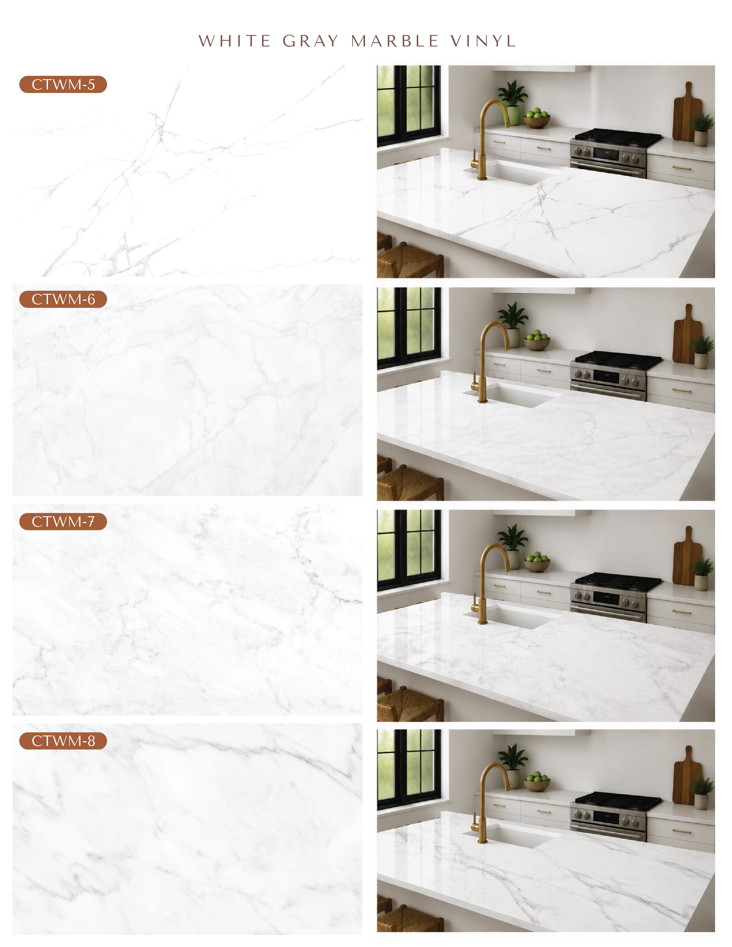 White Gray Marble Vinyl