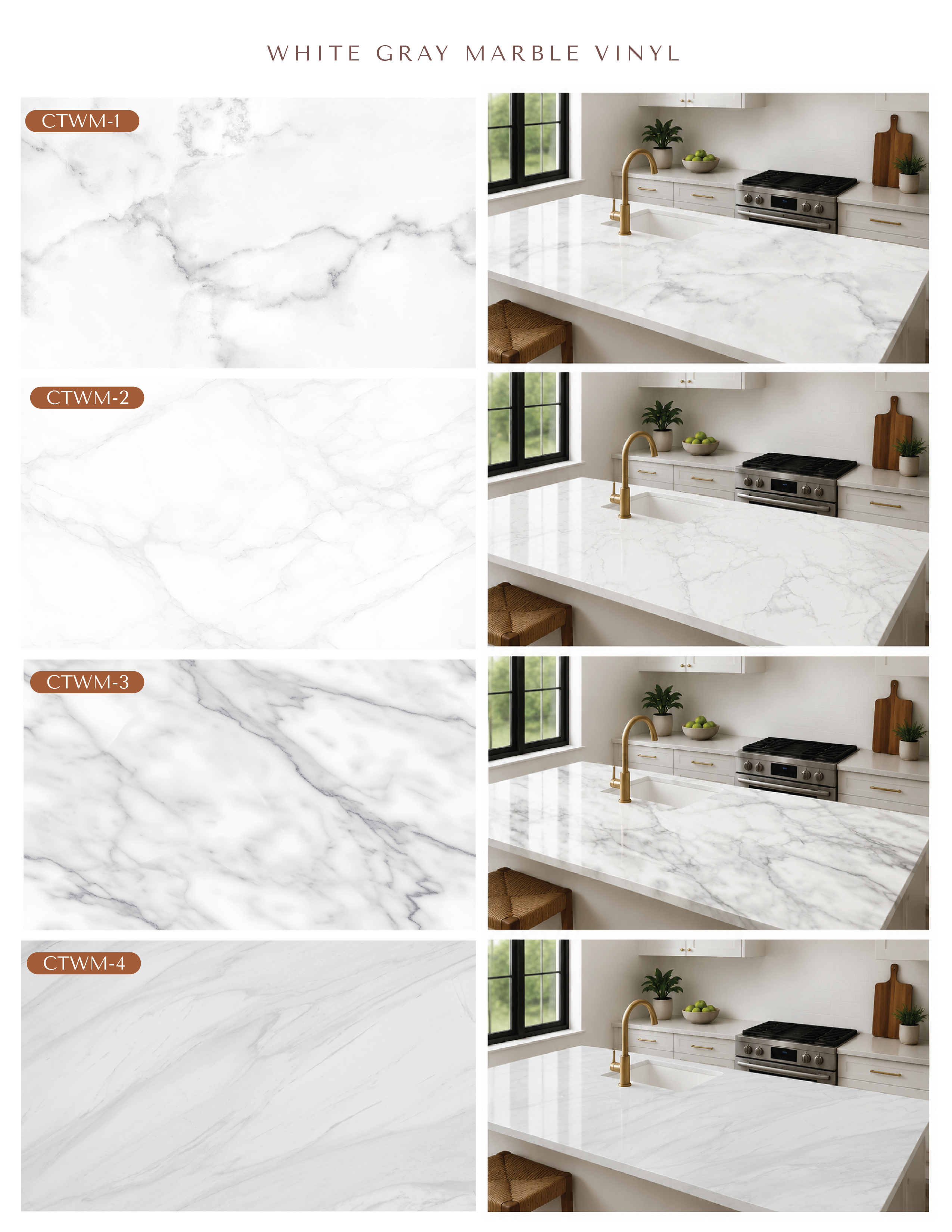 White Gray Marble Vinyl